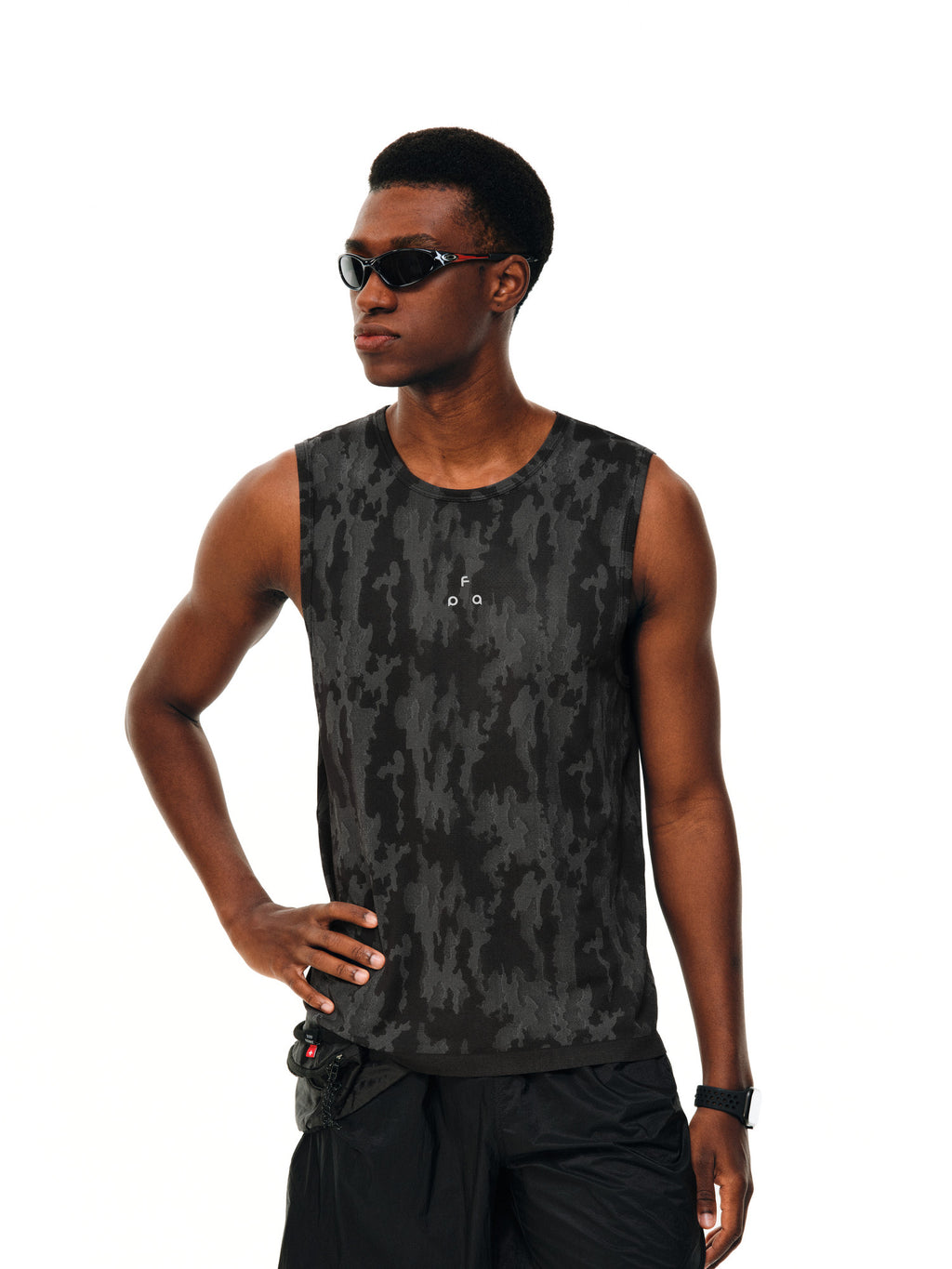 FPA One-Piece Knit Sports Camo Vest 2026 Summer New Outdoor Fitness Running Basketball Sleeveless T-Shirt for Men