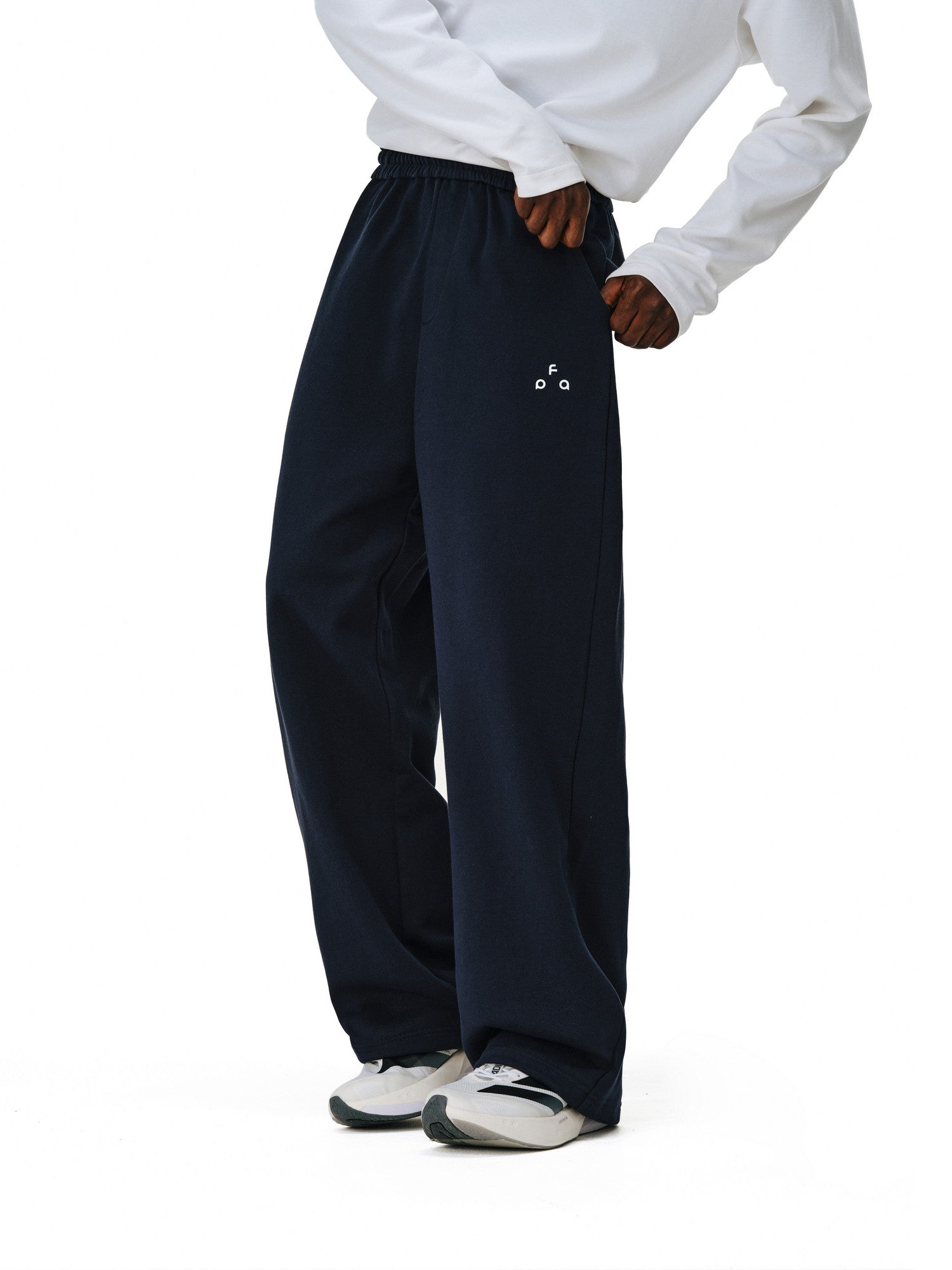FPA Heavyweight Terry Cloth Warm Lounge Pants – Straight Leg, Relaxed Fit, Unisex Casual Black Sweatpants for Men
