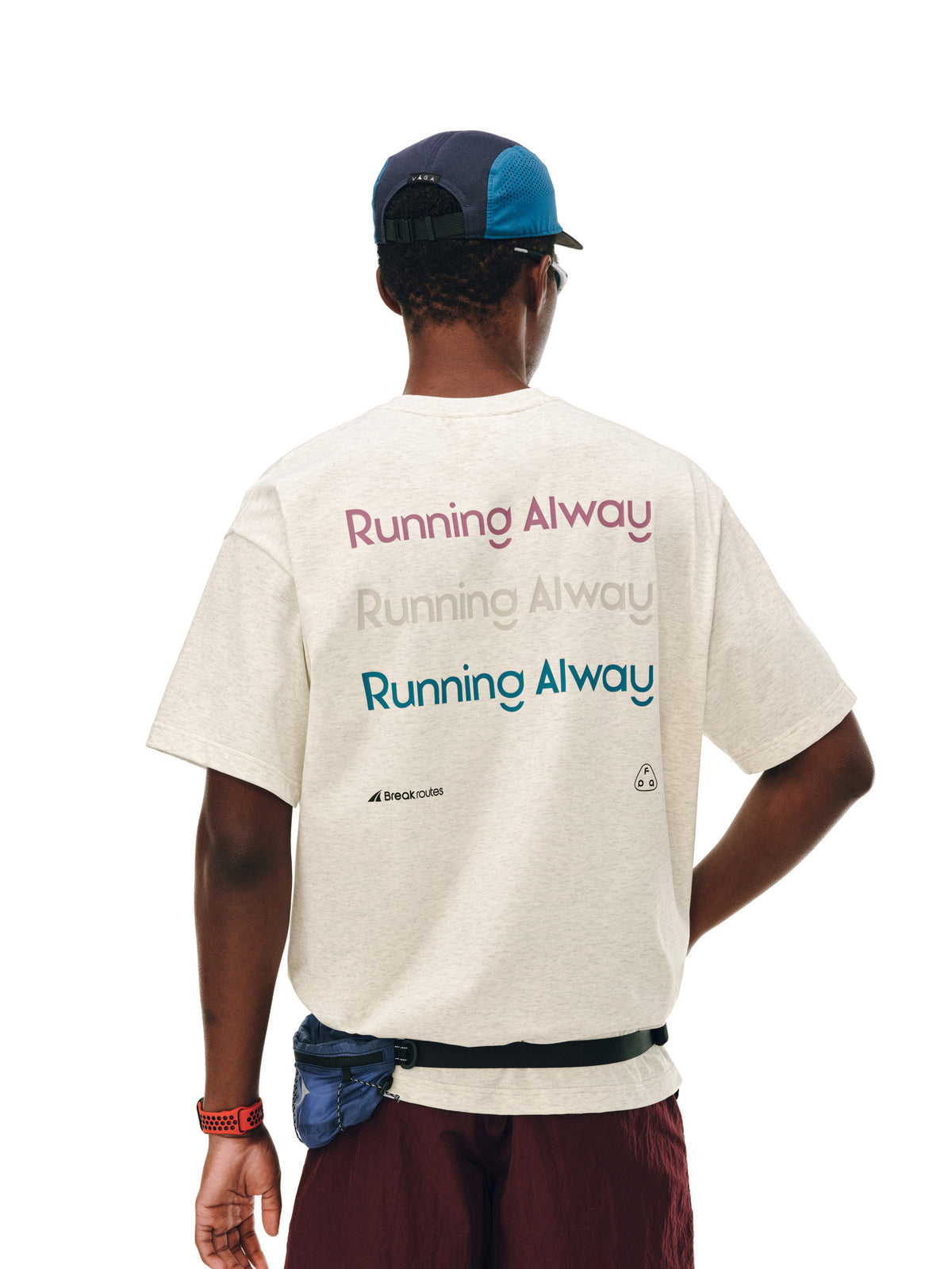 FPA Brand Slogan Contrast Color Short Sleeve Cool & Quick-Dry Outdoor Sports Casual Round Neck Summer Couple T-Shirt