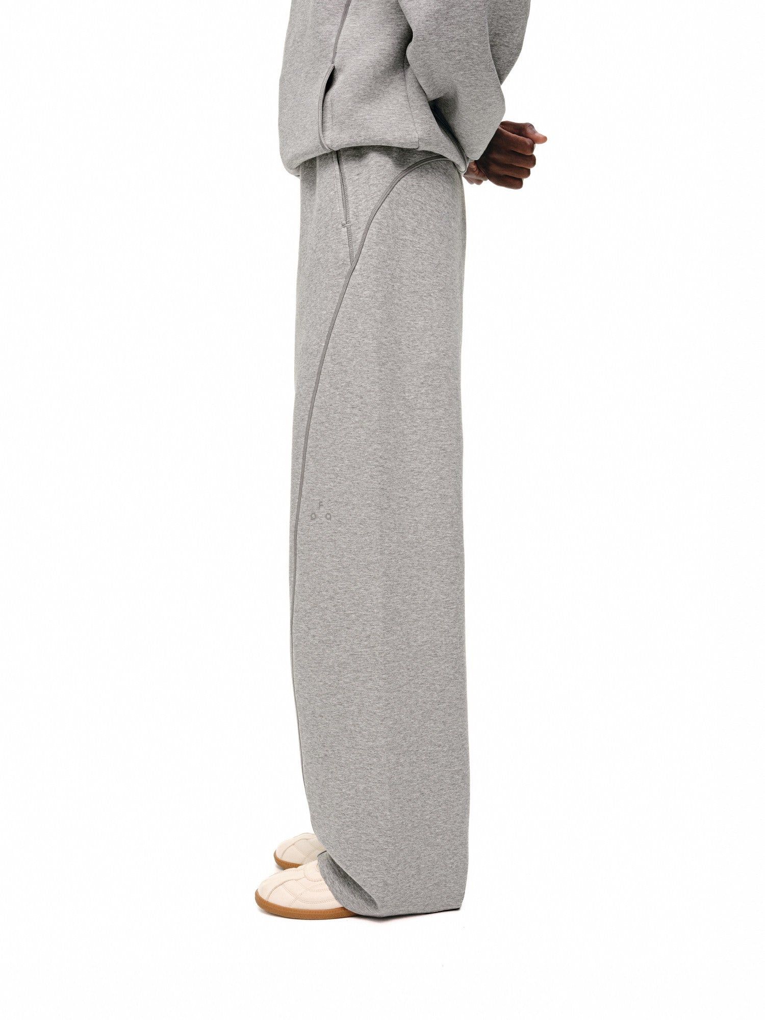 FPA Outdoor Drape-Skin-Friendly Hasu Line Knit Sweatpants Autumn Loose Wide-Leg Versatile Casual Long Pants for Men