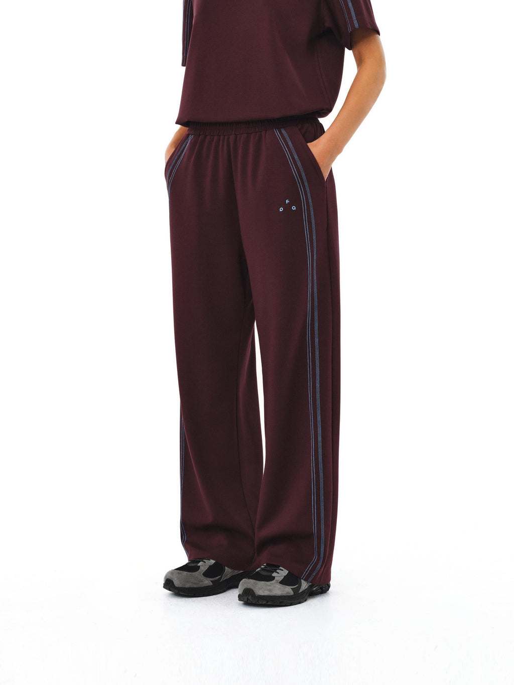 FPA Sport Skin-Friendly Air Layer Contrast Color Pants – Chinese Streetwear Trendy Loose Retro Unisex Straight-Leg Casual Pants