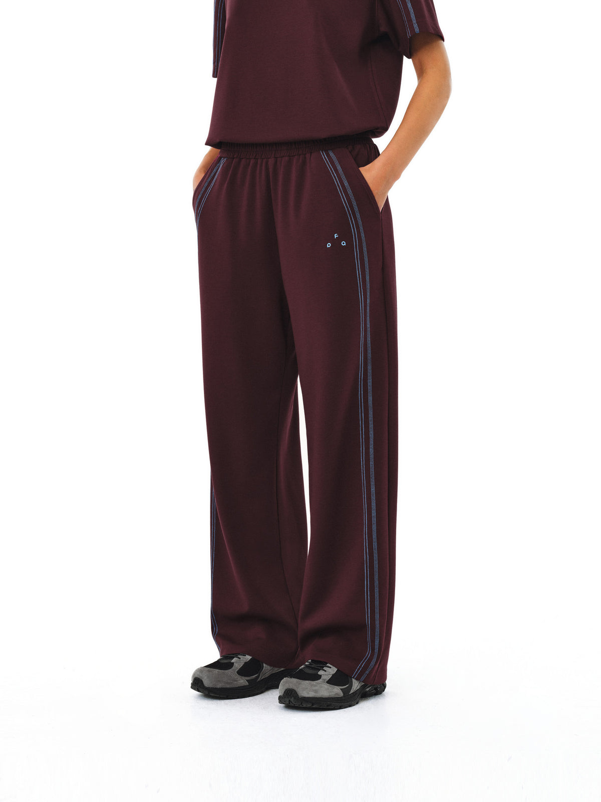FPA Sport Skin-Friendly Air Layer Contrast Color Pants – Chinese Streetwear Trendy Loose Retro Unisex Straight-Leg Casual Pants