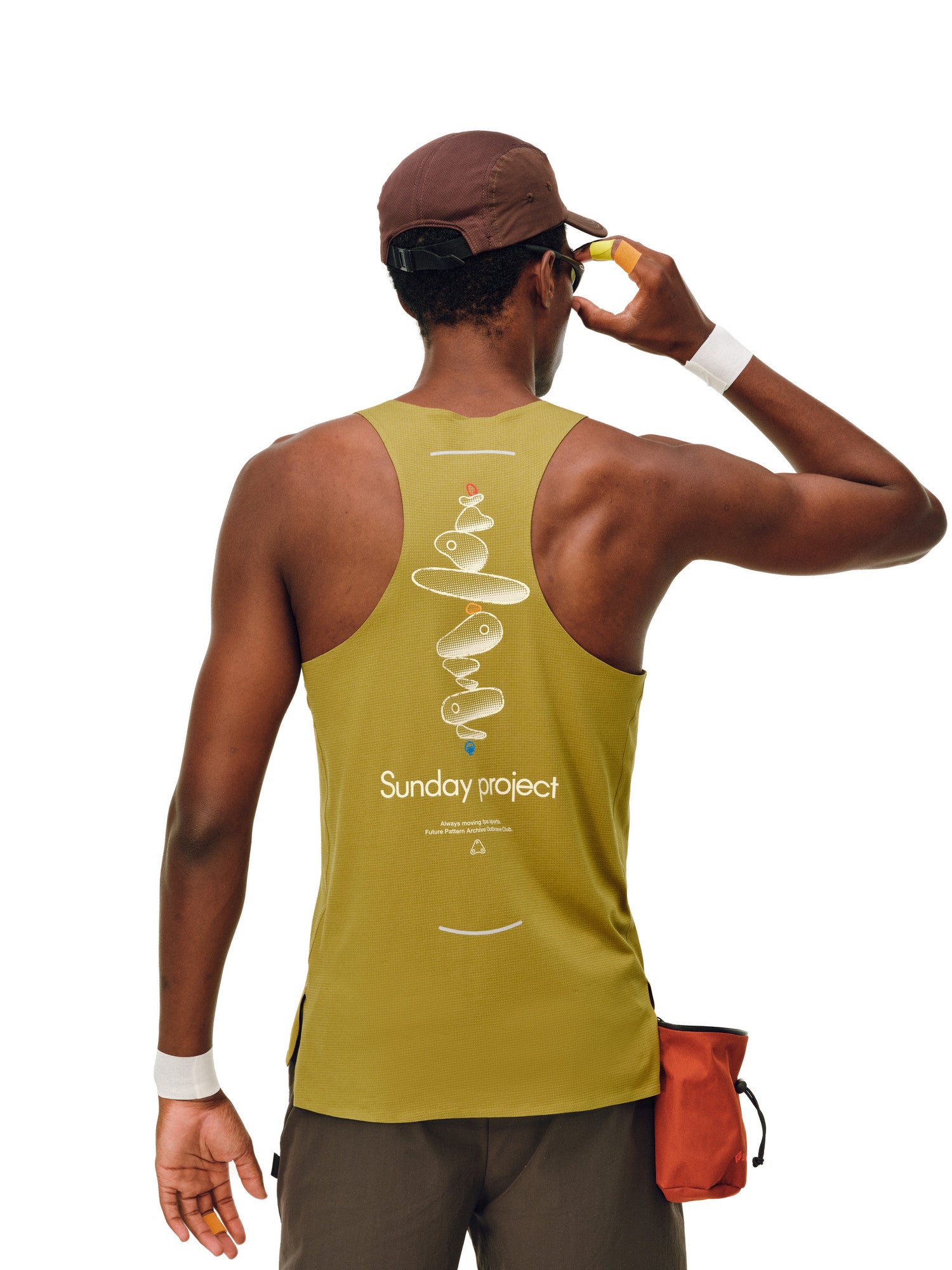 FPA Quick-Dry COOLMAX Mesh Reflective Taped Sports Running Print Tank Top, Summer Sleeveless T-Shirt for Men