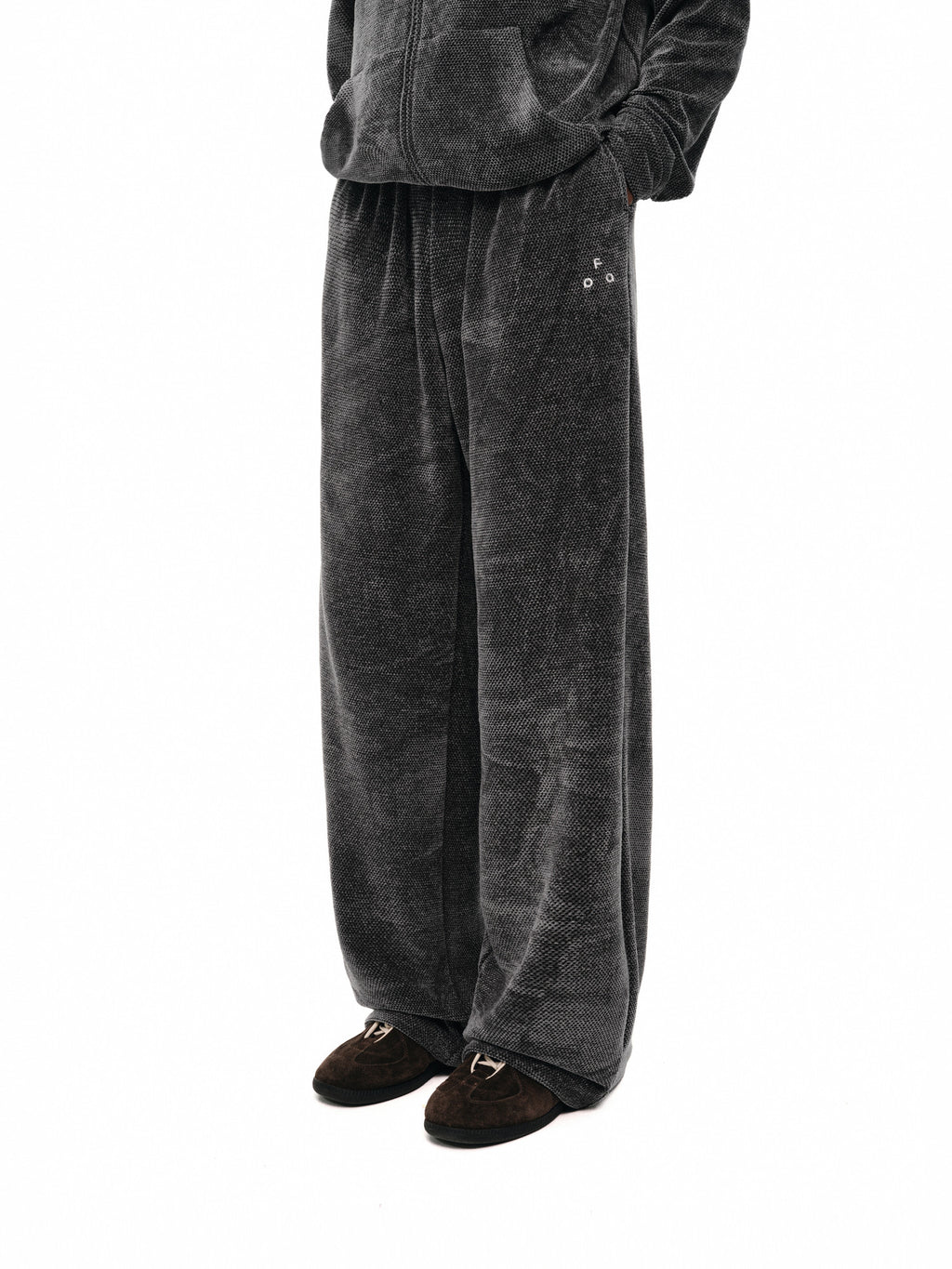 FPA Men's Honeycomb Texture Relaxed Straight-Leg Lounge Pants – Loose Fit Casual Trousers for Fall
