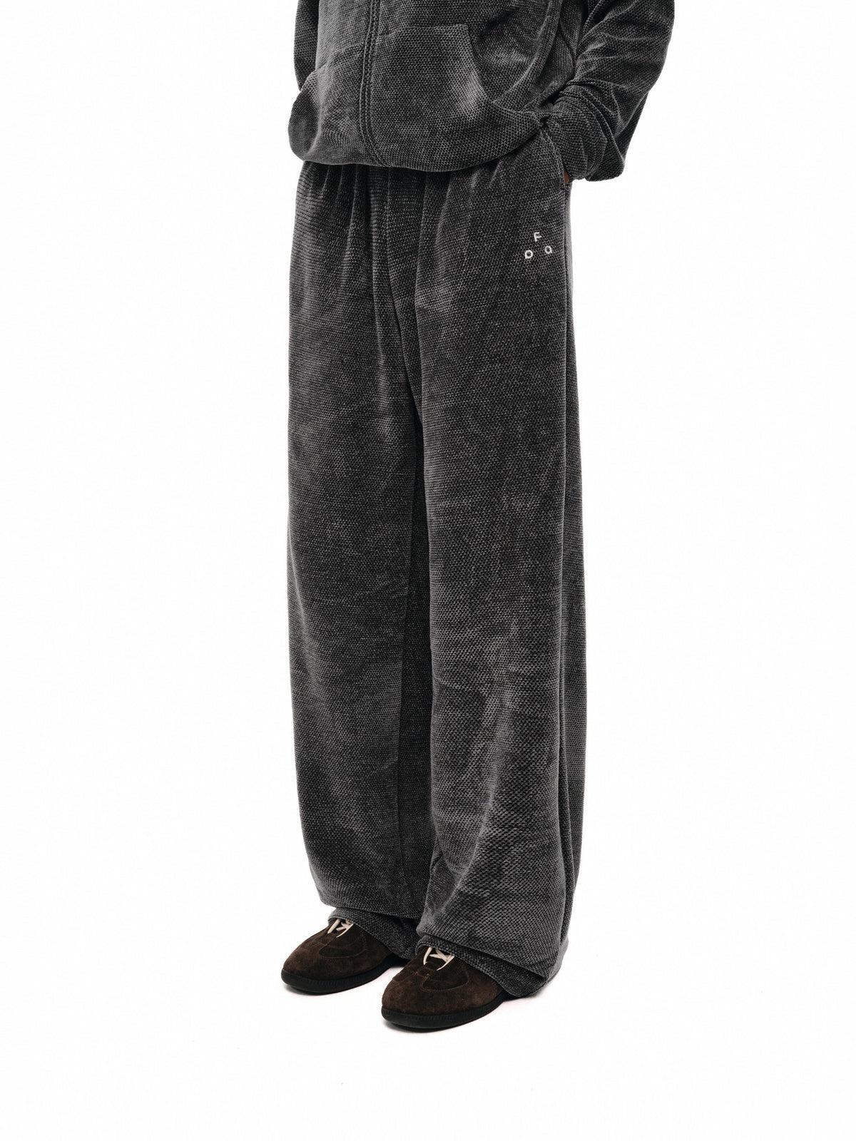 FPA Men's Honeycomb Texture Relaxed Straight-Leg Lounge Pants – Loose Fit Casual Trousers for Fall