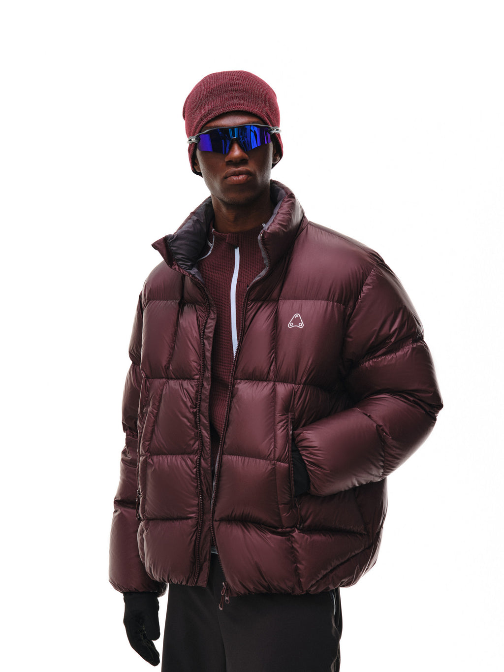 FPA 800FP 95% White Duck Down Textured Stand Collar Down Jacket