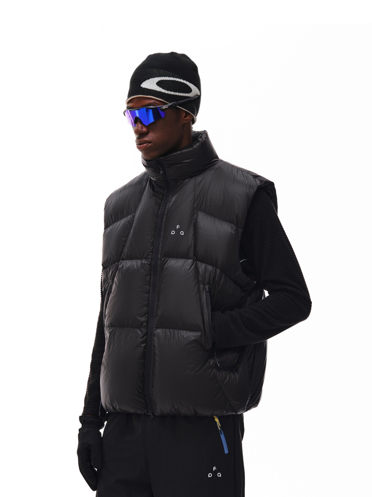 FPA Transparent Grid Stand Collar Down Vest - 2026 New Winter Thickened Warm Couple Sleeveless Down Jacket for Men