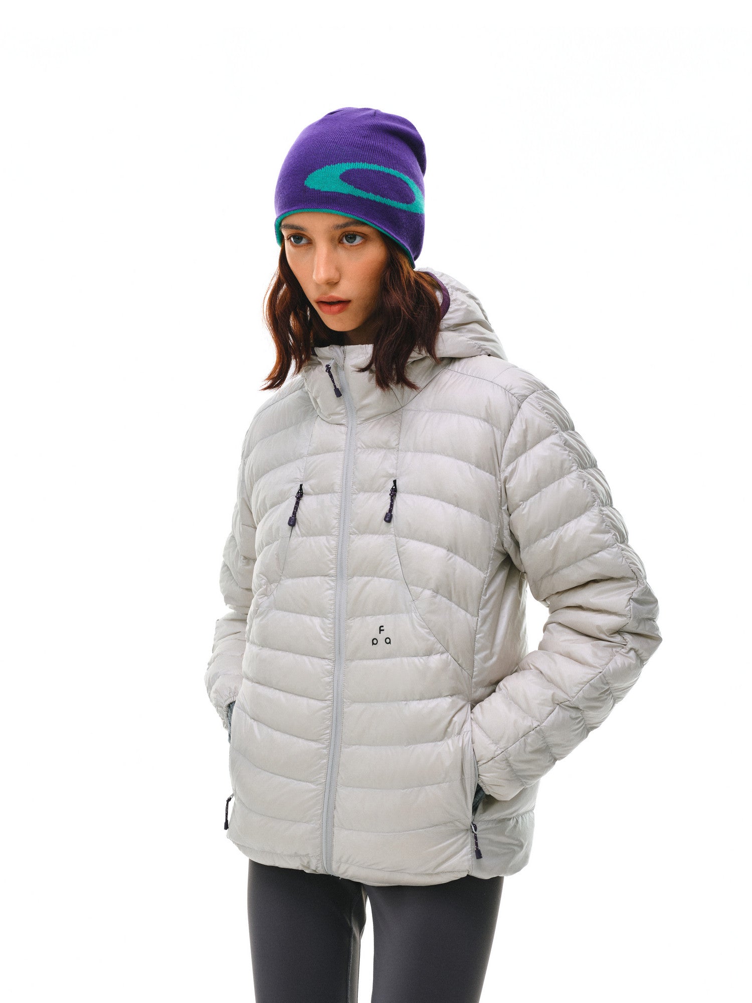 FPA 90% Down Color-Block Quilted Down Jacket 2026 New Winter Lightweight Hooded Down Coat