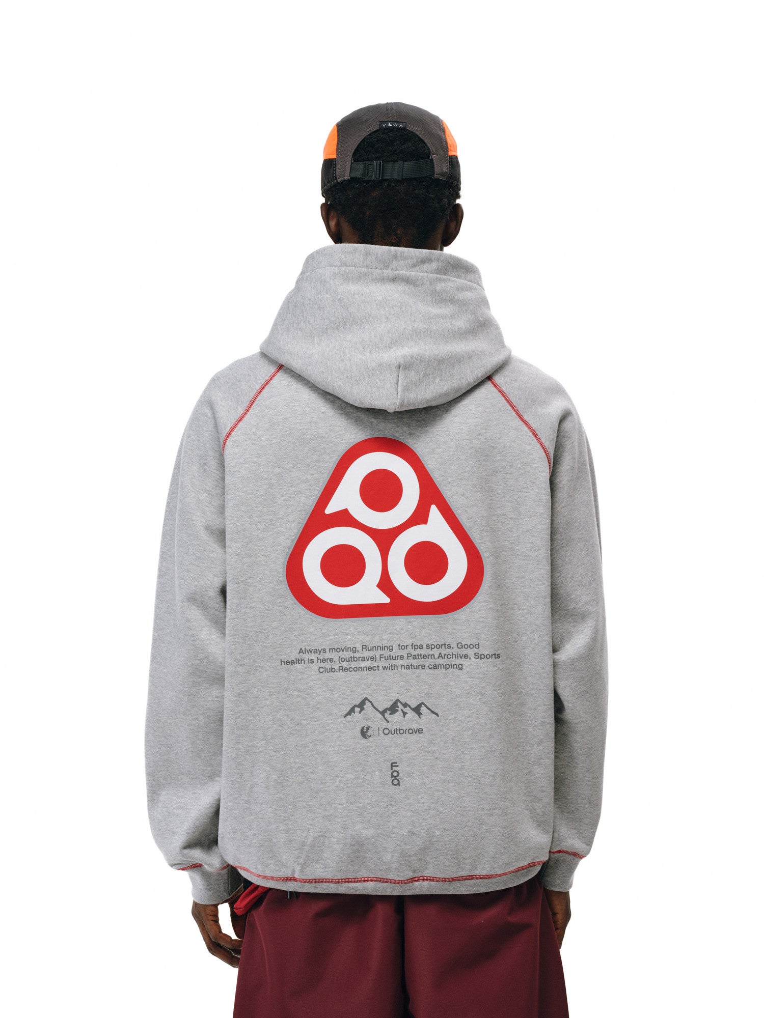 FPA Warm Terry Hoodie with Triangle Pattern – Chinese Streetwear Unisex Heavyweight Pullover for Couples