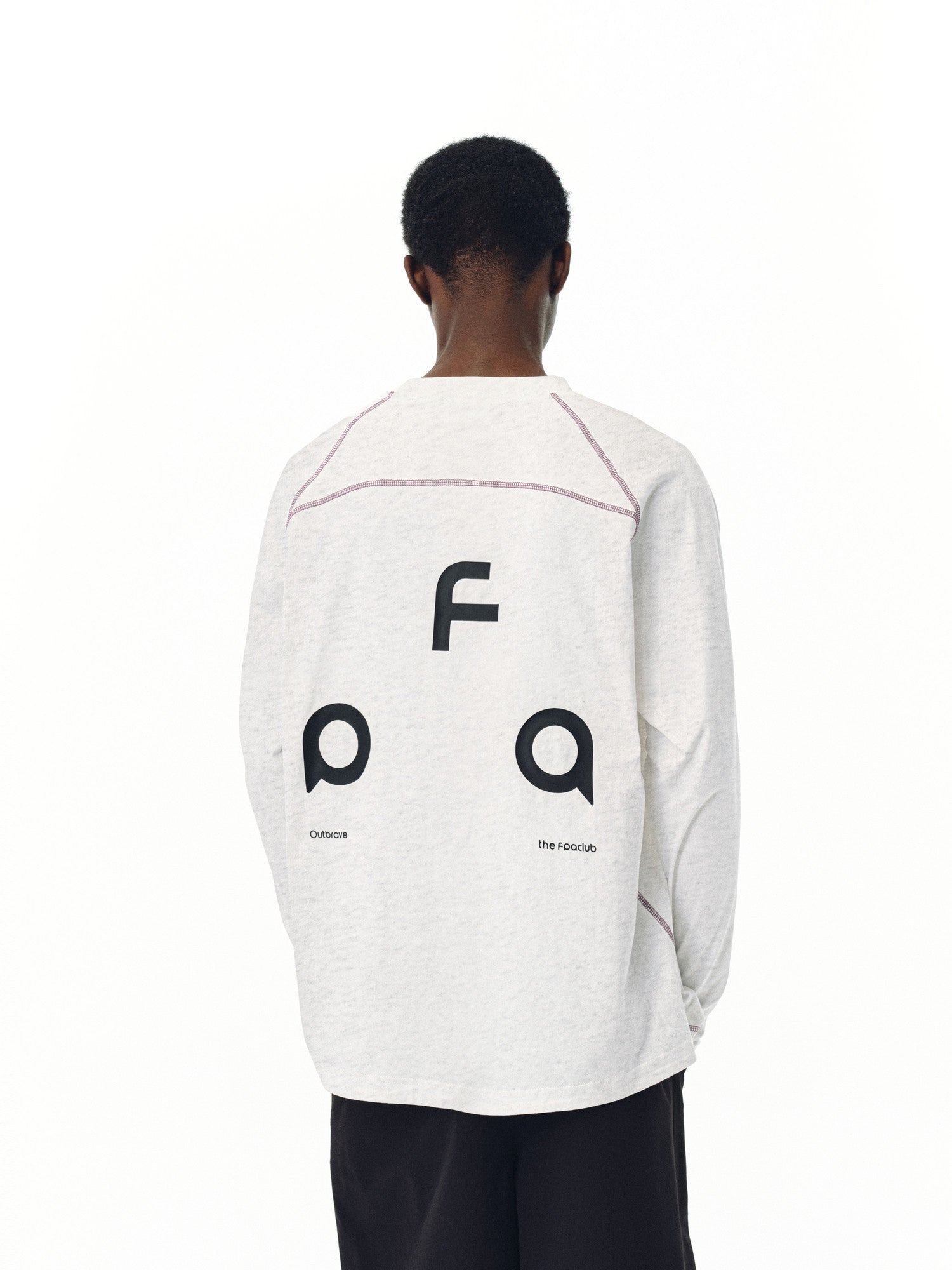 FPA Quick-Dry 7A Antibacterial Ice-Feel Sports Long-Sleeve T-Shirt, Chinese Trend Loose Round Neck Black Tee for Men