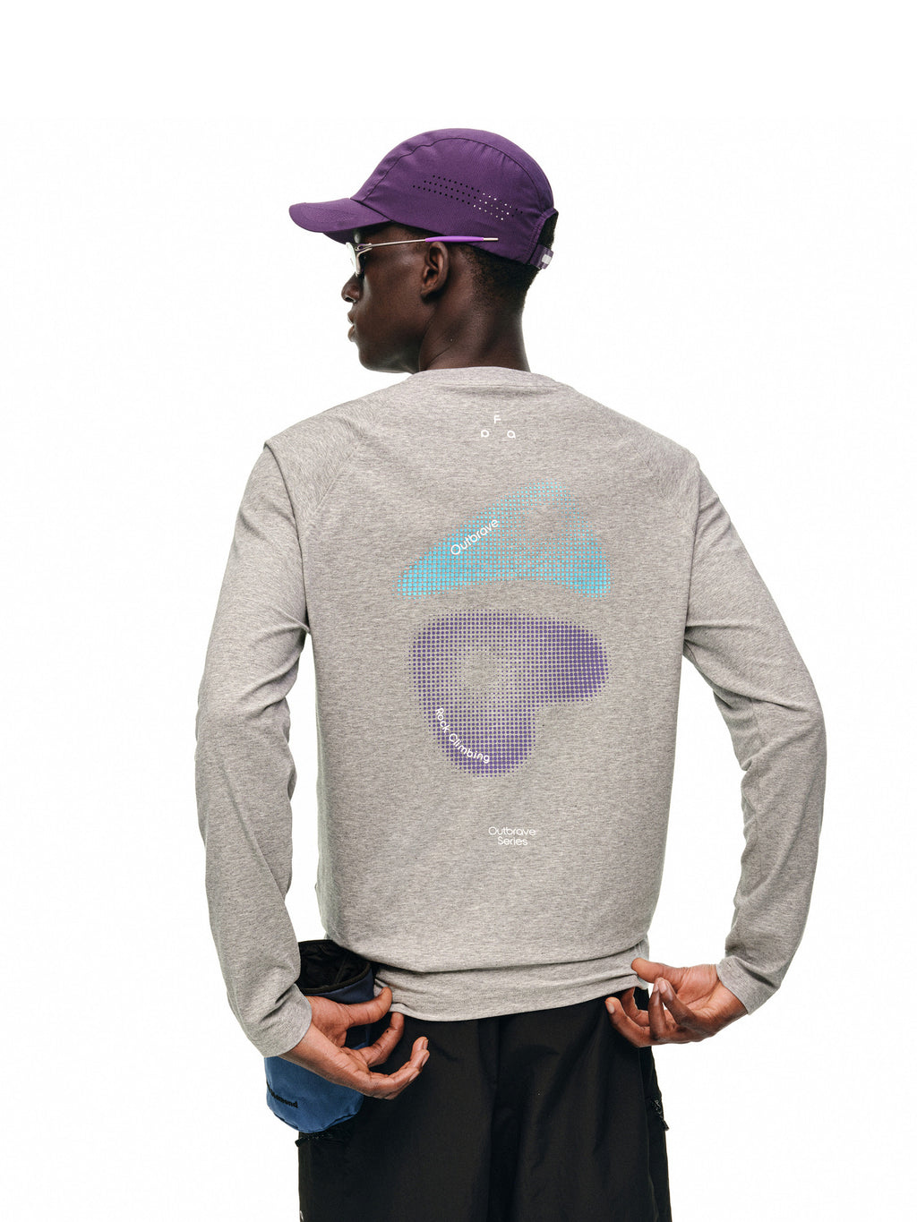 FPA Polka Dot Climbing Graphic Sports T-Shirt - Autumn Outdoor Sports Fitness COOLMAX Breathable Crew Neck Long Sleeve for Men