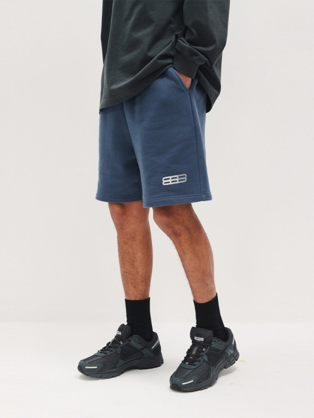 FPA Gradient Track Graphic Knit Shorts Summer Casual Versatile Chinese Street Style Straight-Leg Mid-Length Shorts