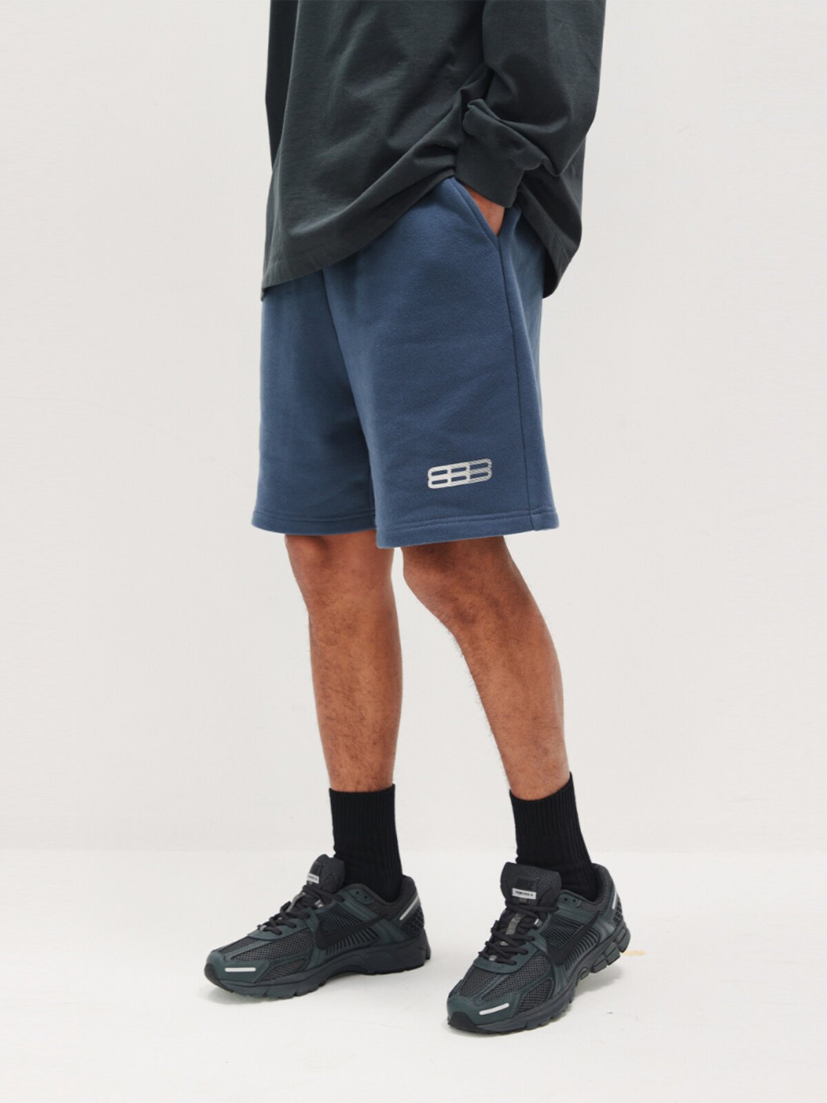 FPA Gradient Track Graphic Knit Shorts Summer Casual Versatile Chinese Street Style Straight-Leg Mid-Length Shorts