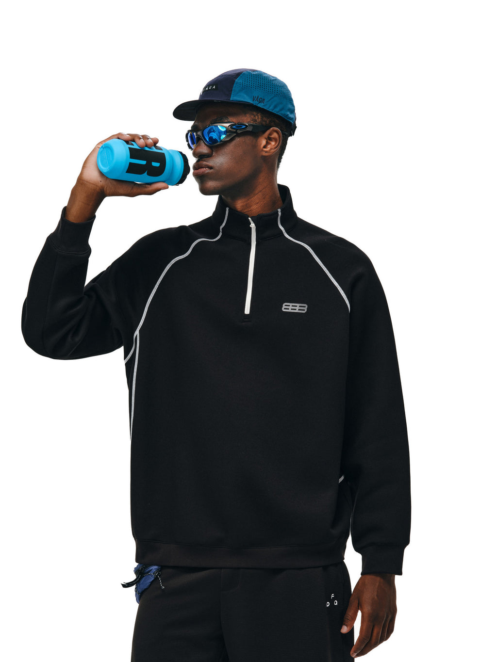 FPA Half-High Collar Thermal Air Layer Sweatshirt for Couples, Spring/Fall Half-Zip Heavyweight Pullover