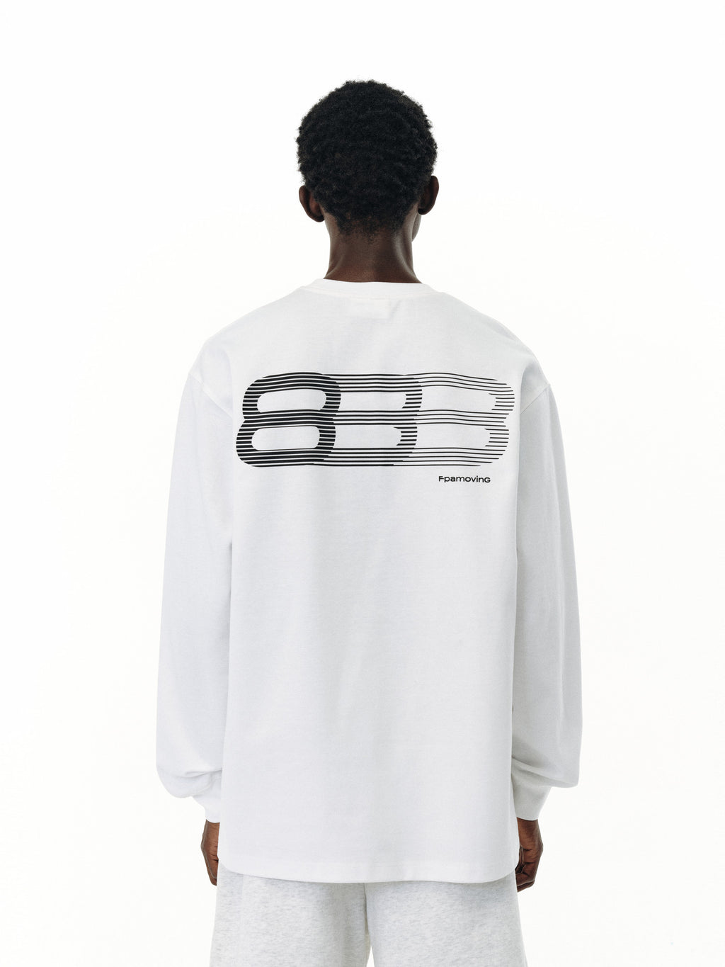 FPA Ice-Feel Long-Sleeve Oversized Logo T-Shirt – Cotton Blend, Unisex Couple Style, Spring