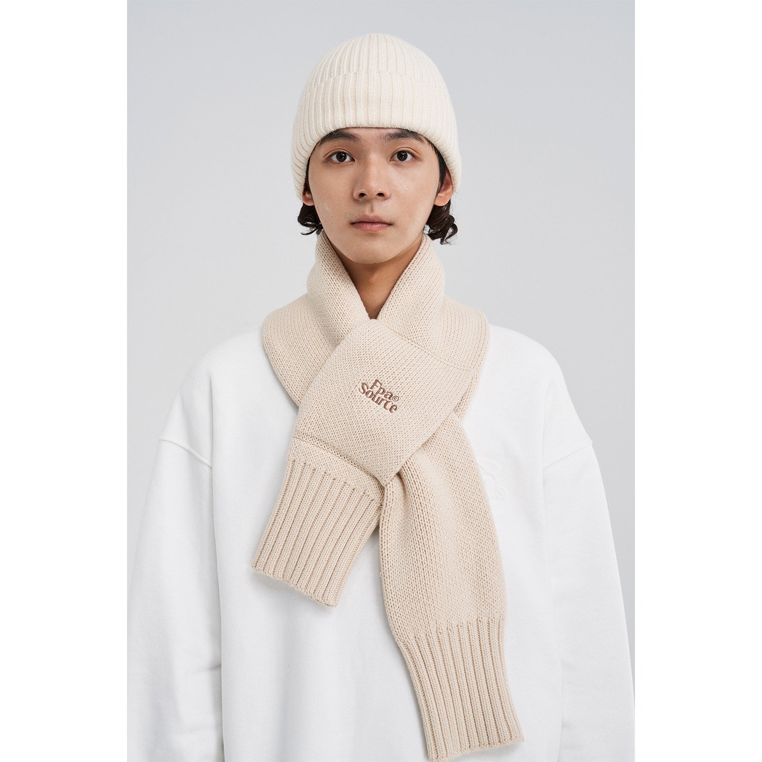 FPA Brand Knitted Embroidered Scarf