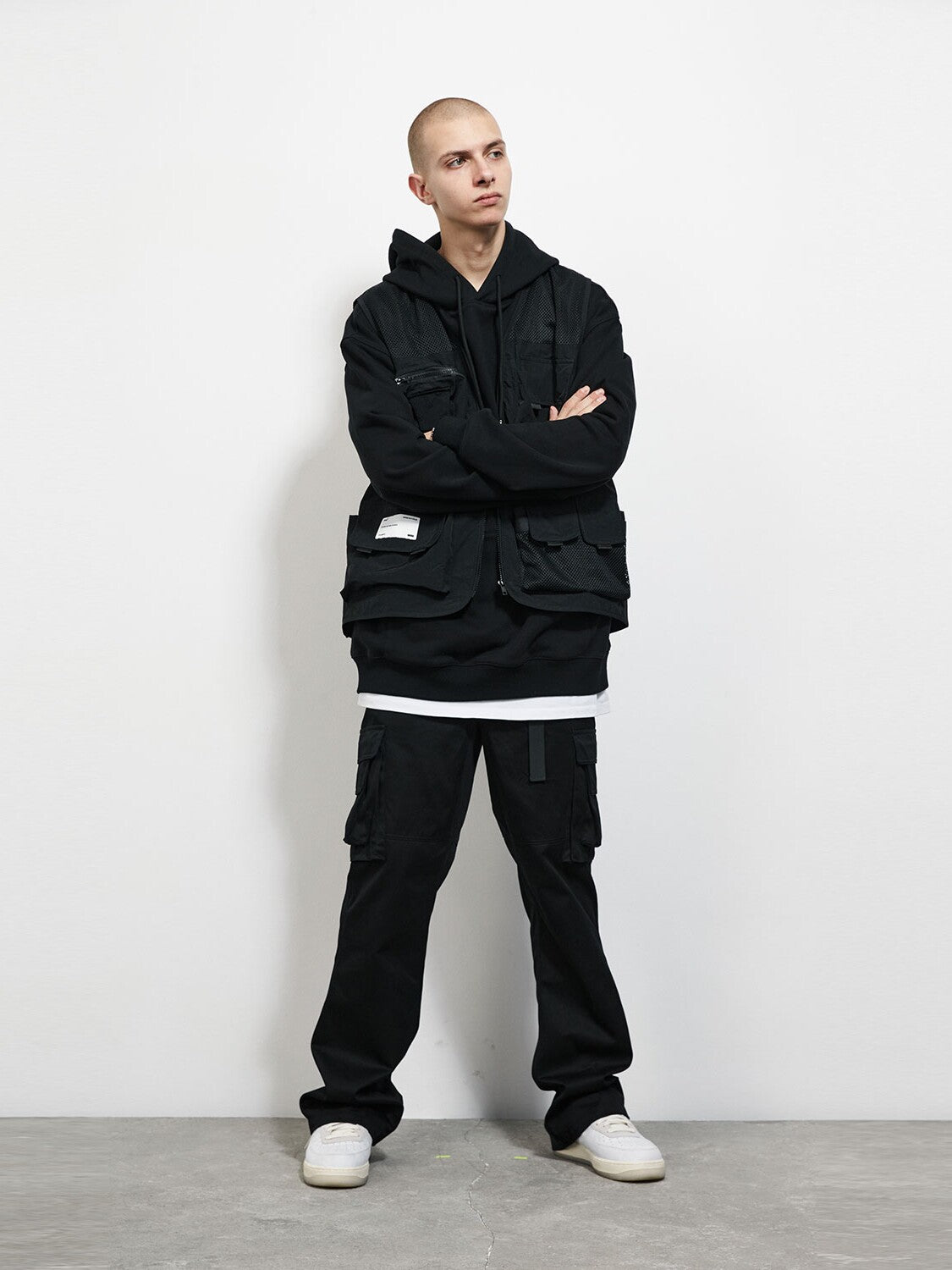 FPA (VENGETICE) Loose Flared Wide-Leg Cargo Pants, Chinese Streetwear, Spring/Fall Athletic Casual Men's Trousers