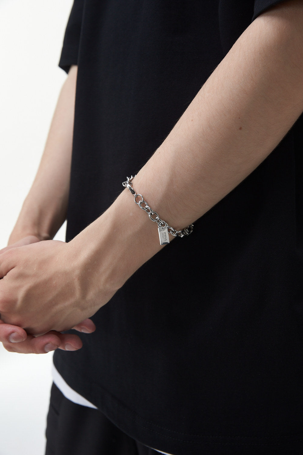 FPA (VENGETICE) Glossy Tag Pendant Chain Bracelet Hip-Hop Streetwear for Men