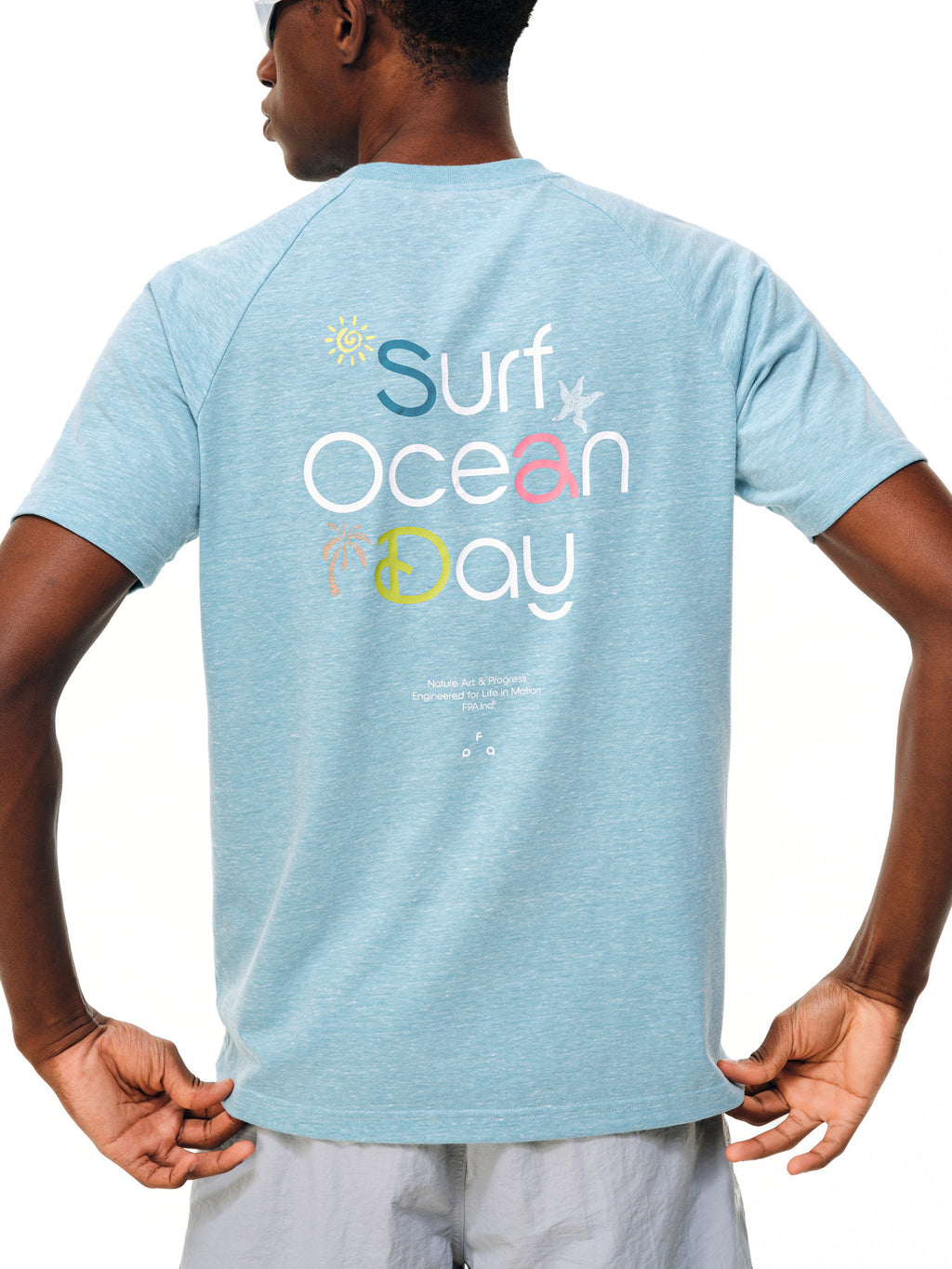 FPA Summer Beach Vacation Quick-Dry Short Sleeve T-Shirt, Summer Crew Neck Outdoor Dopamine Couple Casual Tee