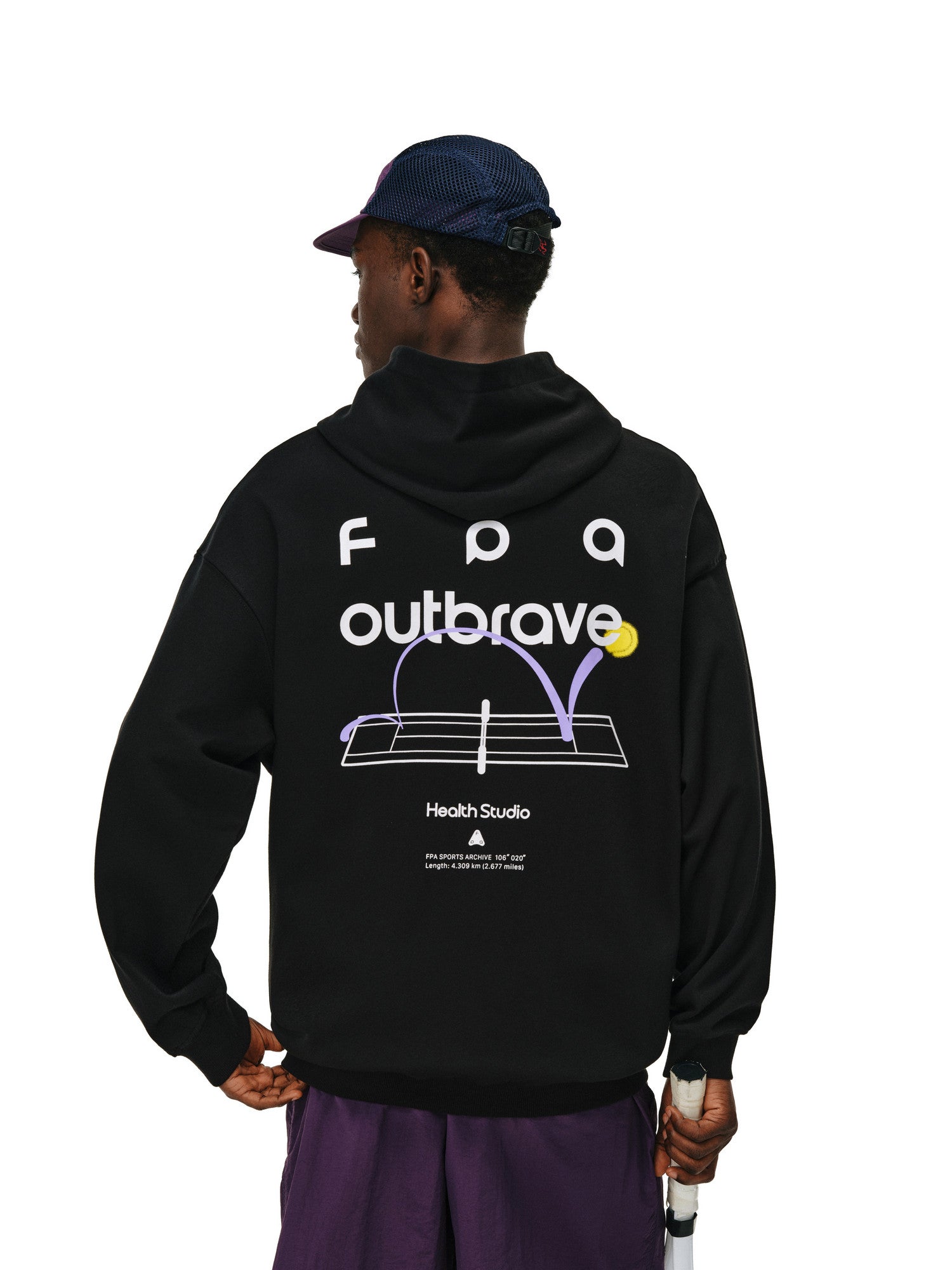 FPA Tennis Print Hooded Sweatshirt