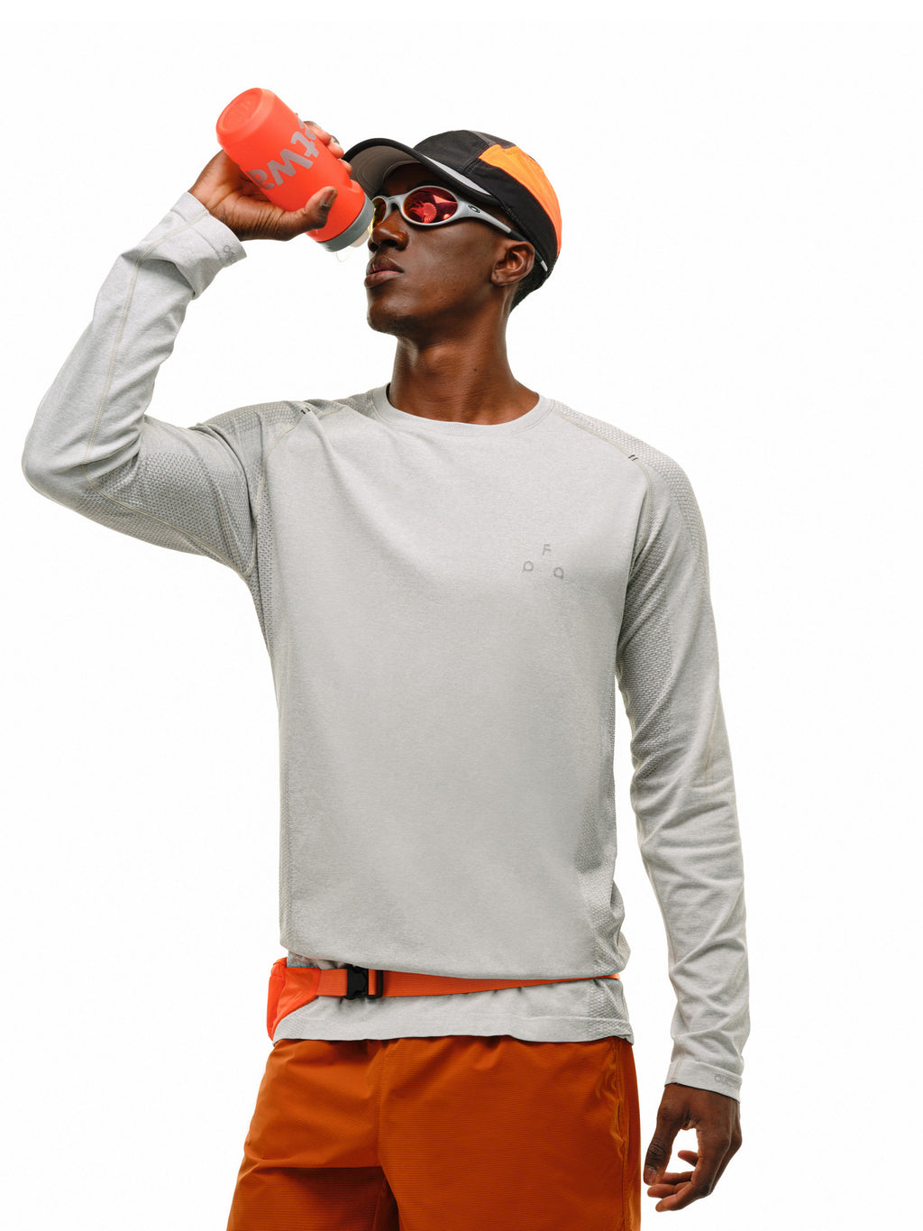 FPA Seamless Knit Texture Long-Sleeve Outdoor Sports Quick-Dry Crew Neck T-Shirt for Men