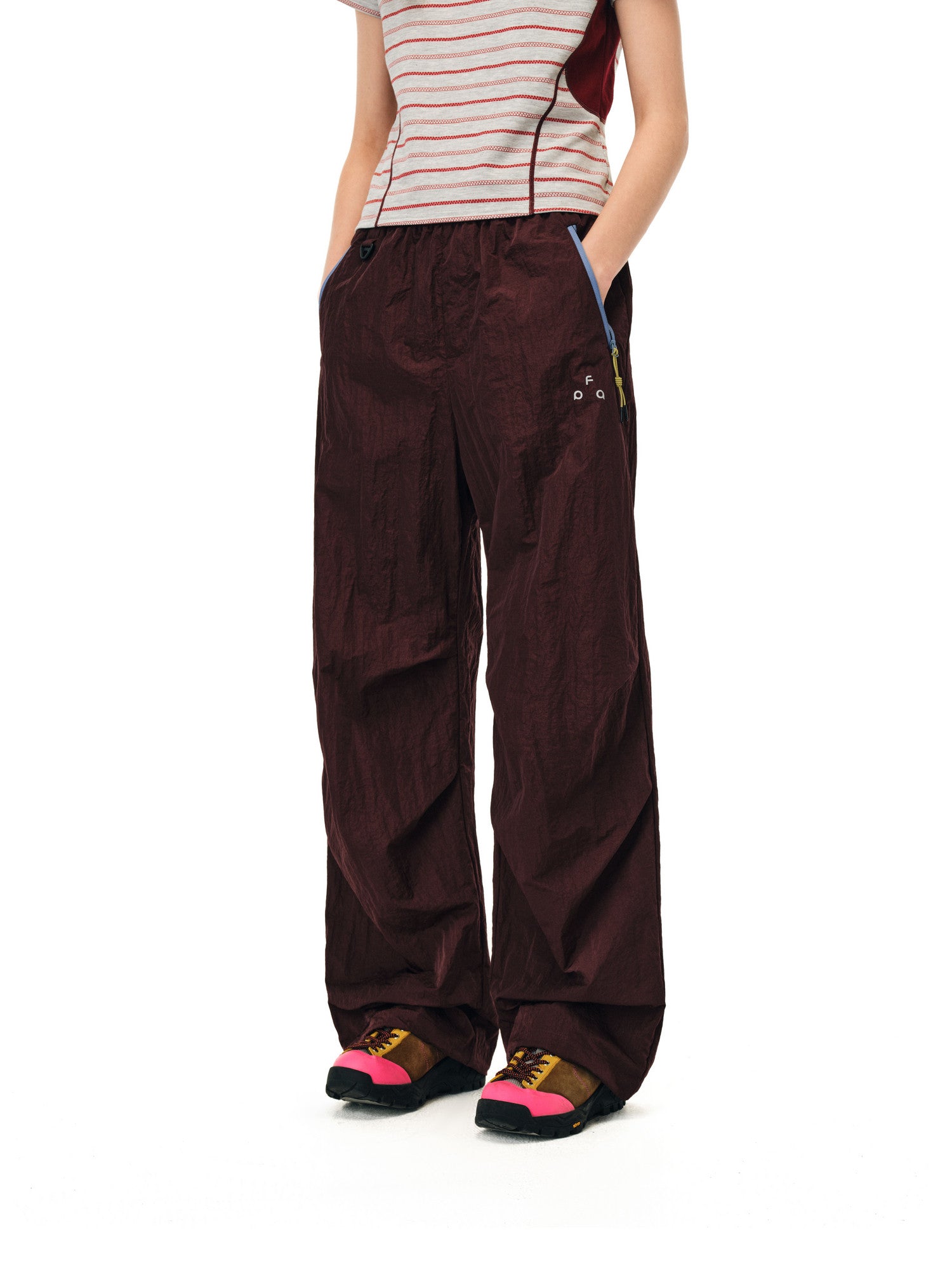 FPA Outdoor Color-Block Zipper Water-Repellent Paratrooper Pants Summer Lightweight Loose Casual Trendy Sports Pants