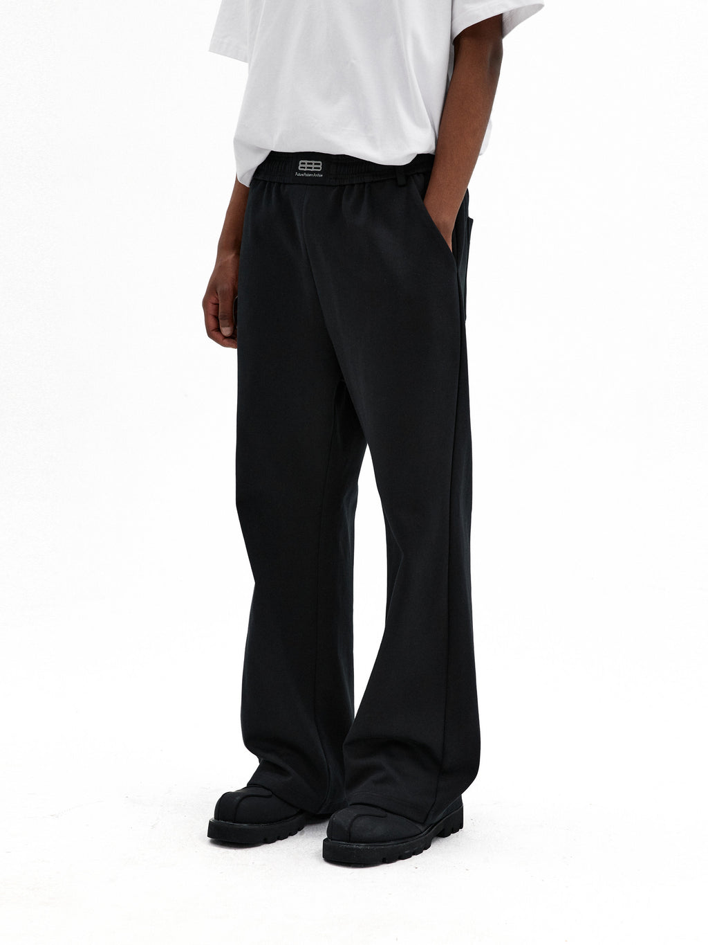 FPA Embroidered Waistband Wide-Leg Flared Sweatpants – Chinese Streetwear Brand, Loose Straight-Leg Drawstring Athletic Casual Pants