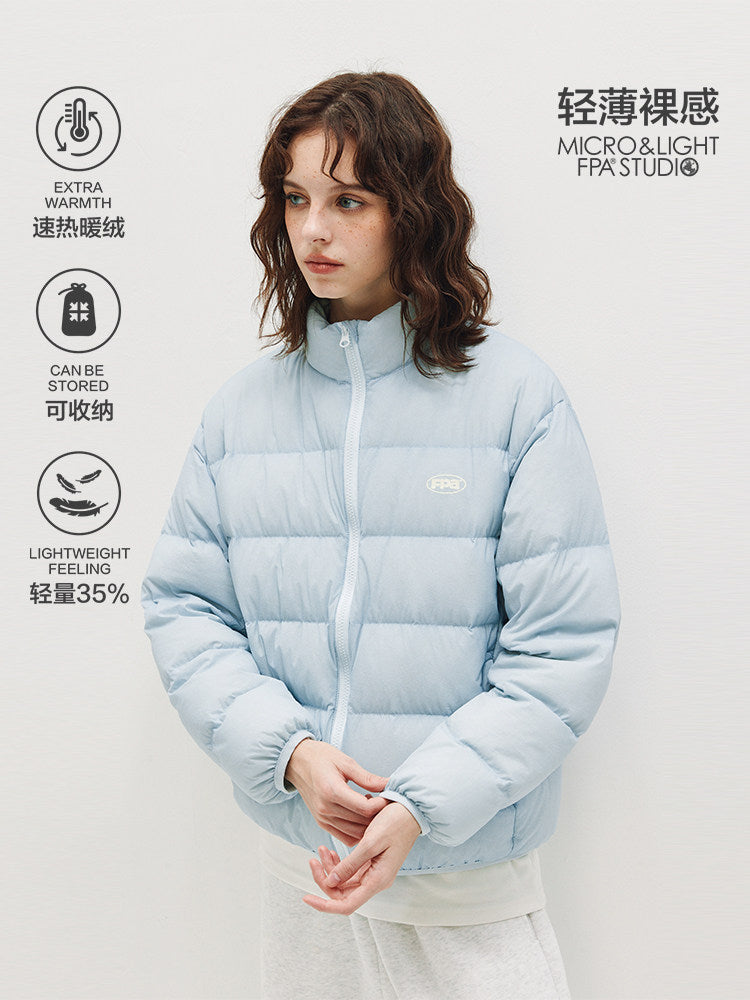 FPA Lightweight 90% White Duck Down Puffer Jacket for Couples - Black, Autumn/Winter