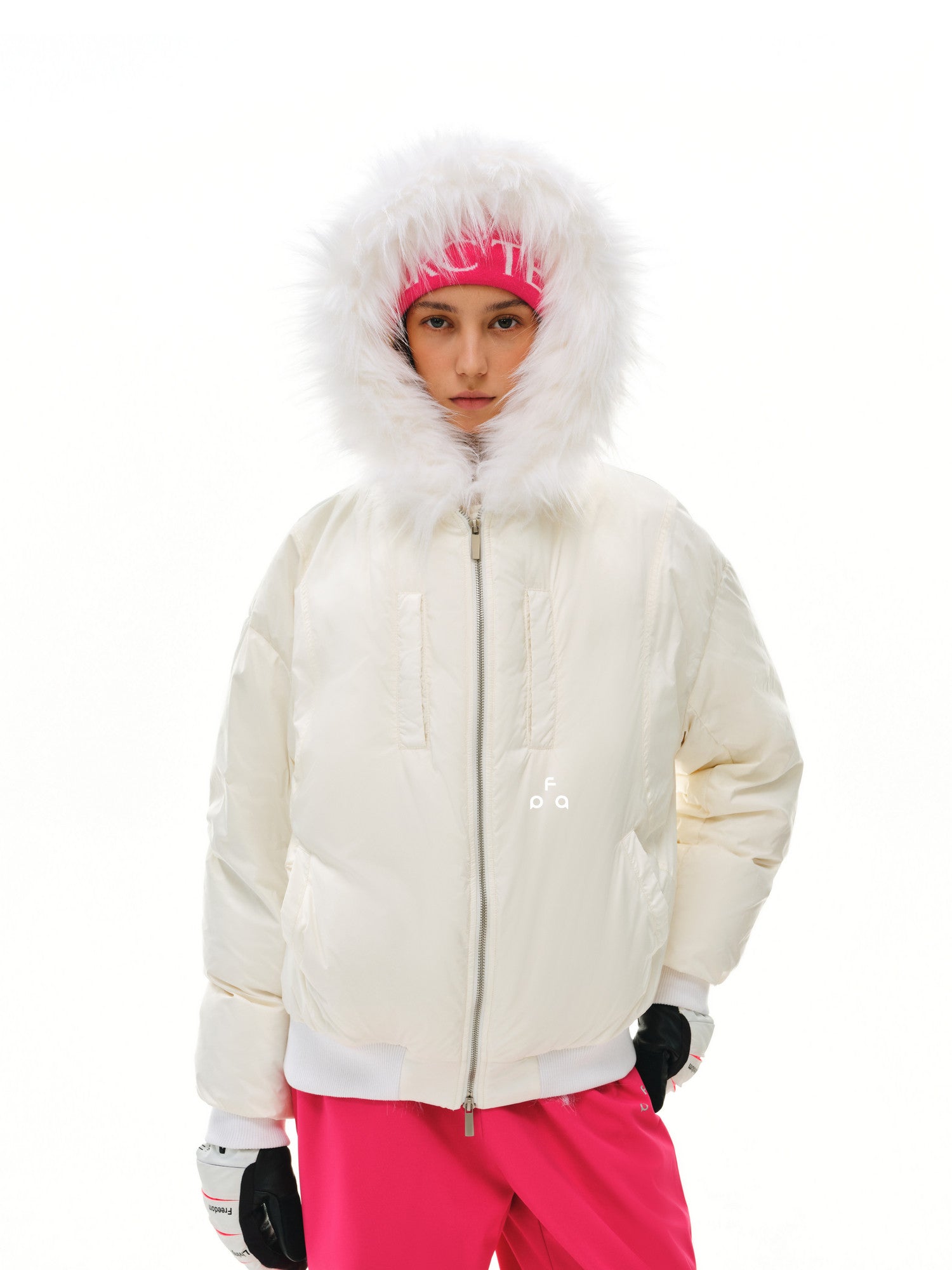 FPA Faux Fur Collar Short Down Jacket with Hood for Women 2026 New Winter Style Premium Warm Down Coat