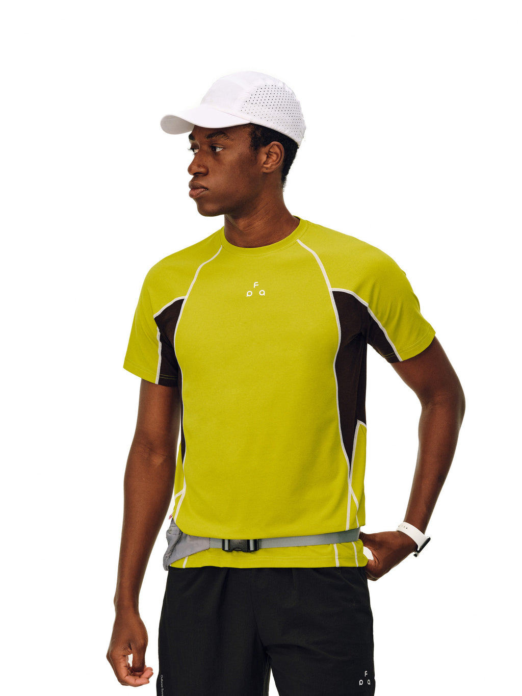 FPA Breathable Quick-Dry Lightweight Color-Block Contrast Stitch Fitness Running Short Sleeve Summer Casual Crew Neck T-Shirt for Men