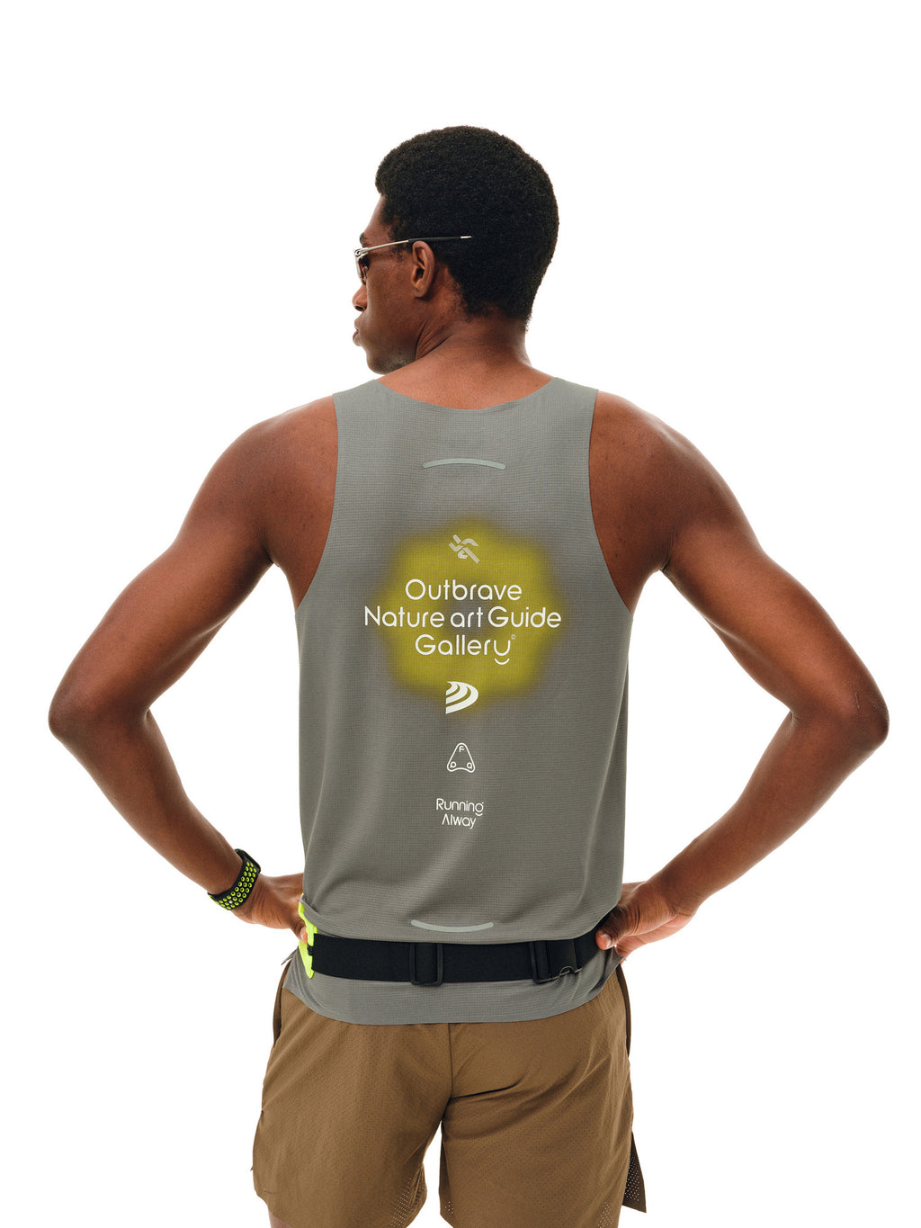 FPA Quick-Dry Mesh Taped Reflective Running Print Sleeveless Tank Top, Premium Design Summer Vest
