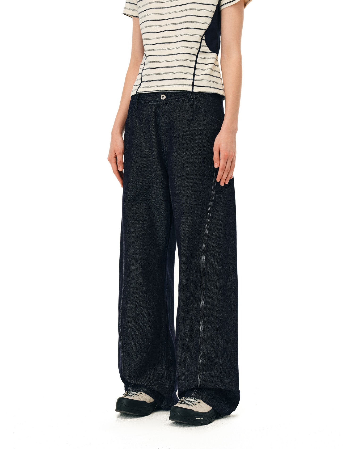 FPA Outdoor Raw Denim Straight-Leg Jeans – Chinese Streetwear Trend, Relaxed Straight-Leg Casual Denim