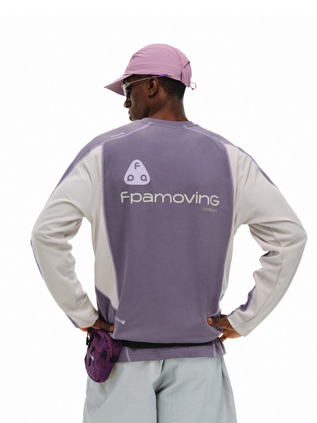 FPA Quick-Dry 7A Antibacterial Anti-Mite Cool-Touch Long-Sleeve Outdoor Sports Color-Block Round Neck Casual Couple T-Shirt
