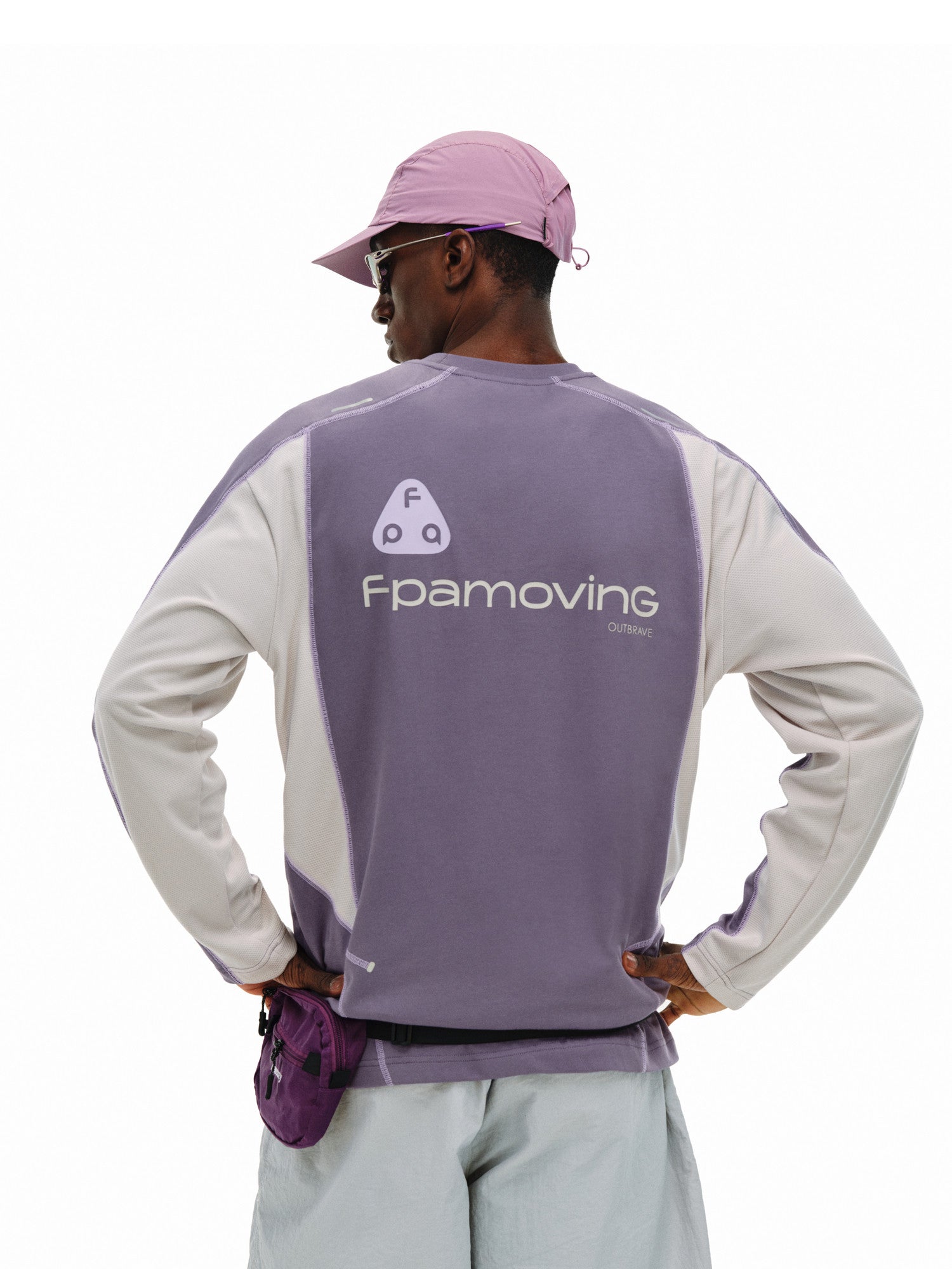FPA Quick-Dry 7A Antibacterial Anti-Mite Cool-Touch Long-Sleeve Outdoor Sports Color-Block Round Neck Casual Couple T-Shirt