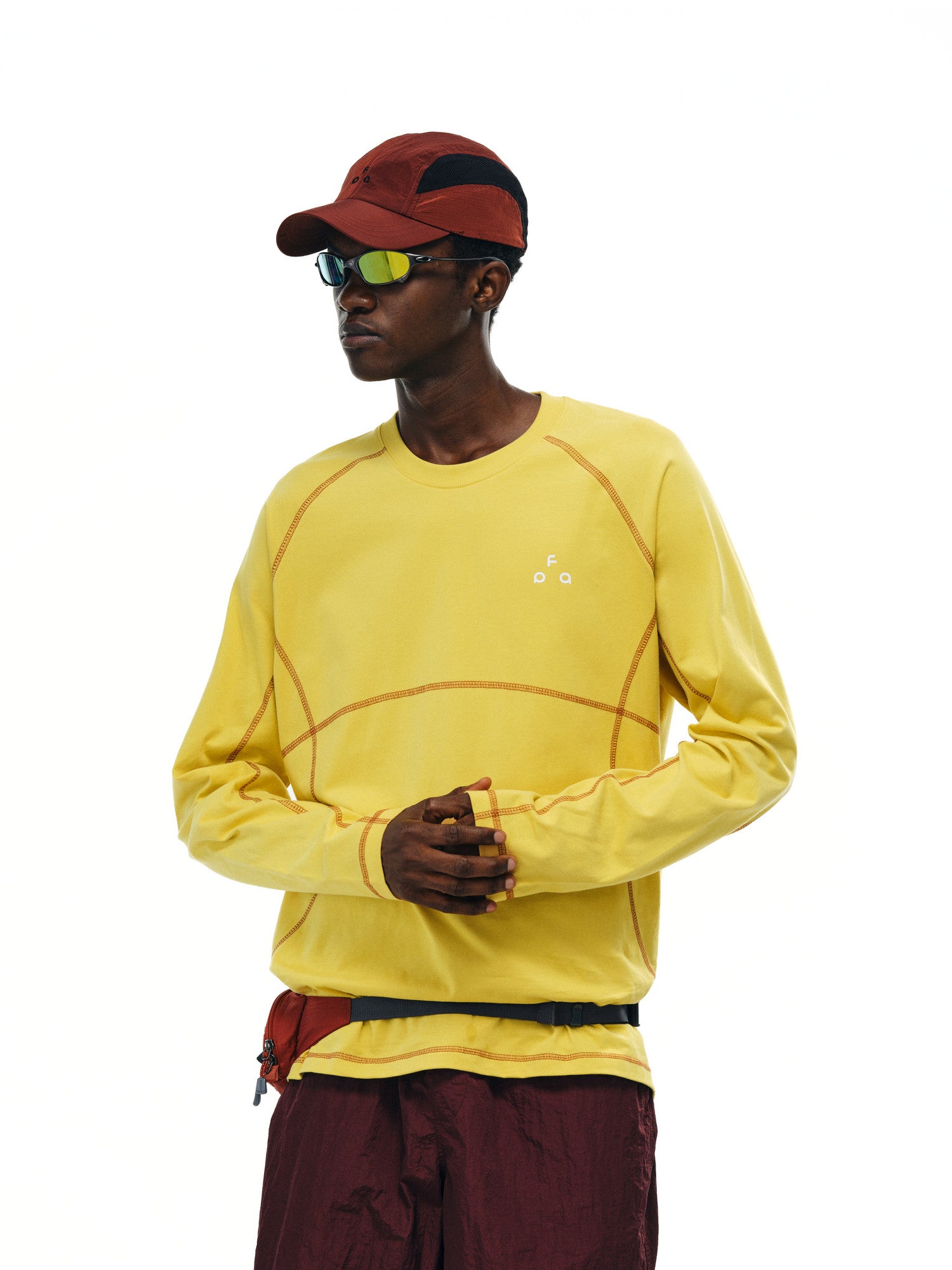 FPA Quick-Dry Long Sleeve T-Shirt, Chinese Streetwear Design, Crew Neck, Loose Fit, Unisex for Couples, Spring/Autumn