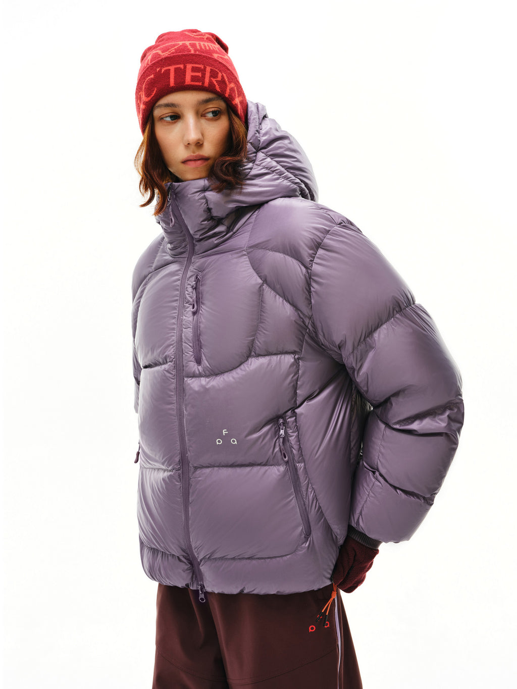 FPA 800FP 95% White Duck Down Cicada Wing Quilted Semi-Translucent Shiny Structured Hooded Down Jacket Winter Coat
