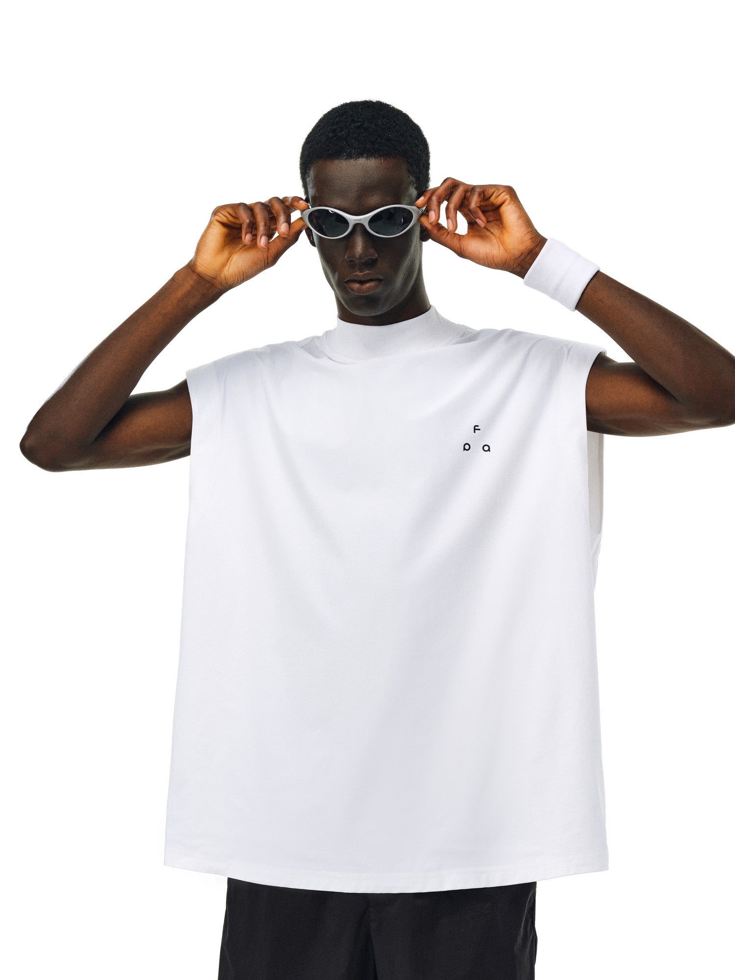 FPA Cooling Antibacterial UPF50+ Sun Protection Sports Tank Top - Summer Loose Oversized Sleeveless T-Shirt for Men