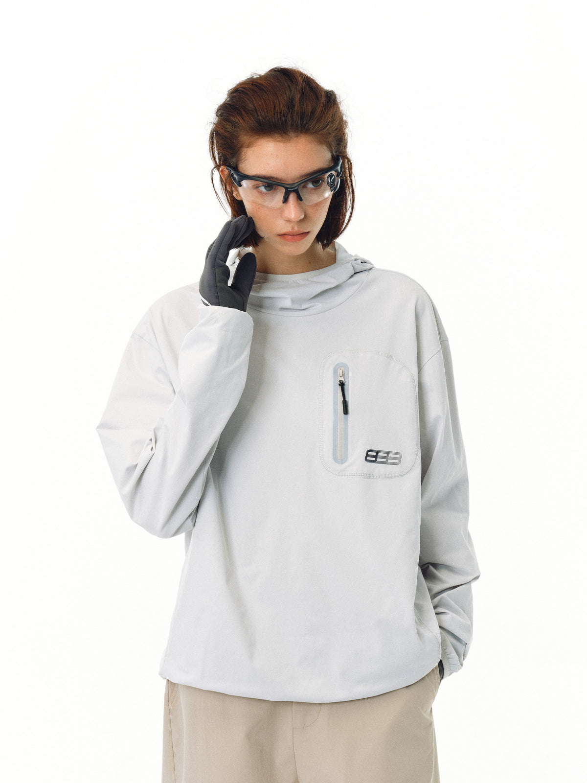 FPA Sorona Sun-Protective Hooded Quick-Dry Long-Sleeve T-Shirt for Spring/Summer, Loose-Fit Streetwear Couple Outdoor Sports Tee