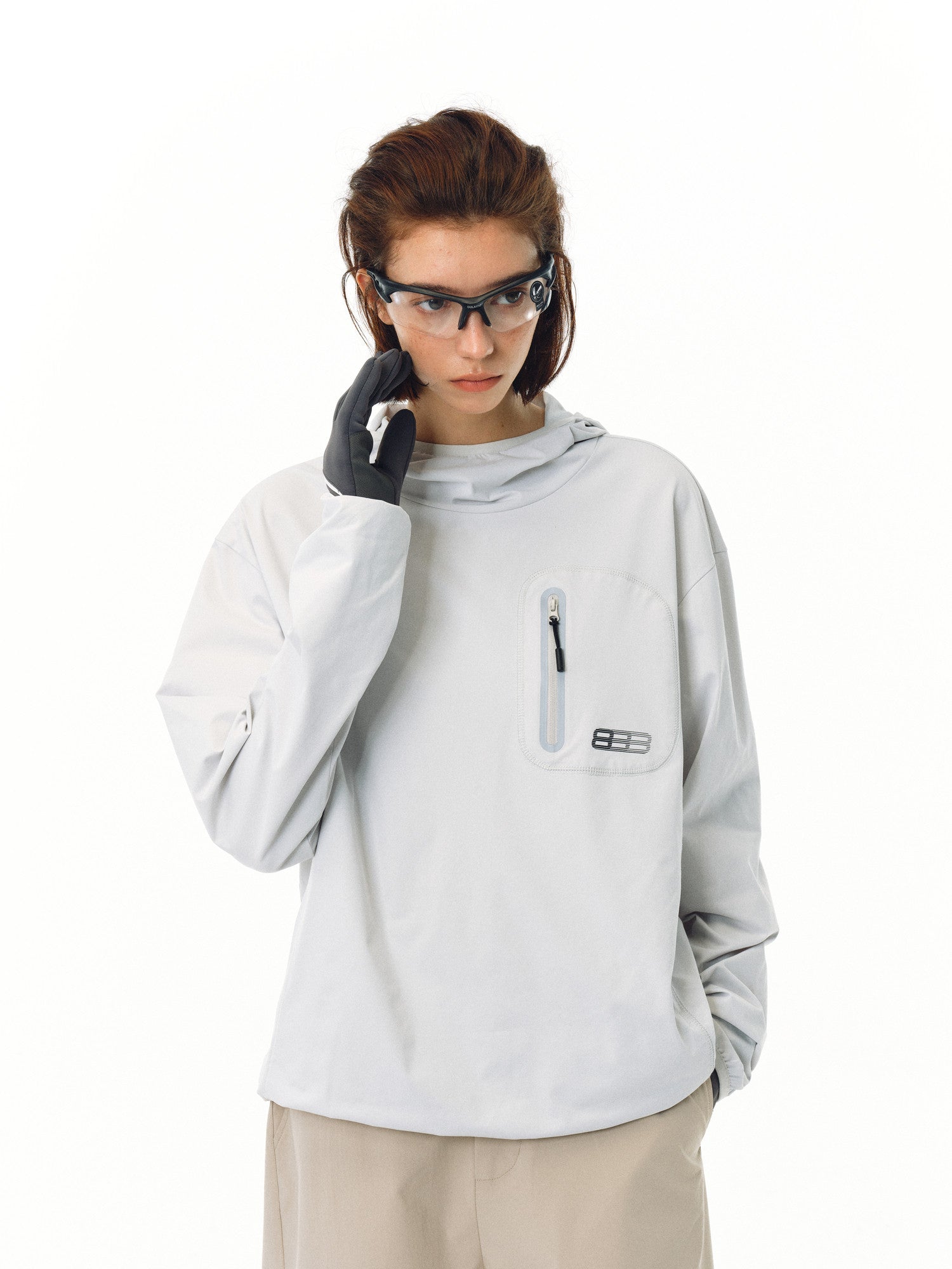 FPA Sorona Sun-Protective Hooded Quick-Dry Long-Sleeve T-Shirt for Spring/Summer, Loose-Fit Streetwear Couple Outdoor Sports Tee