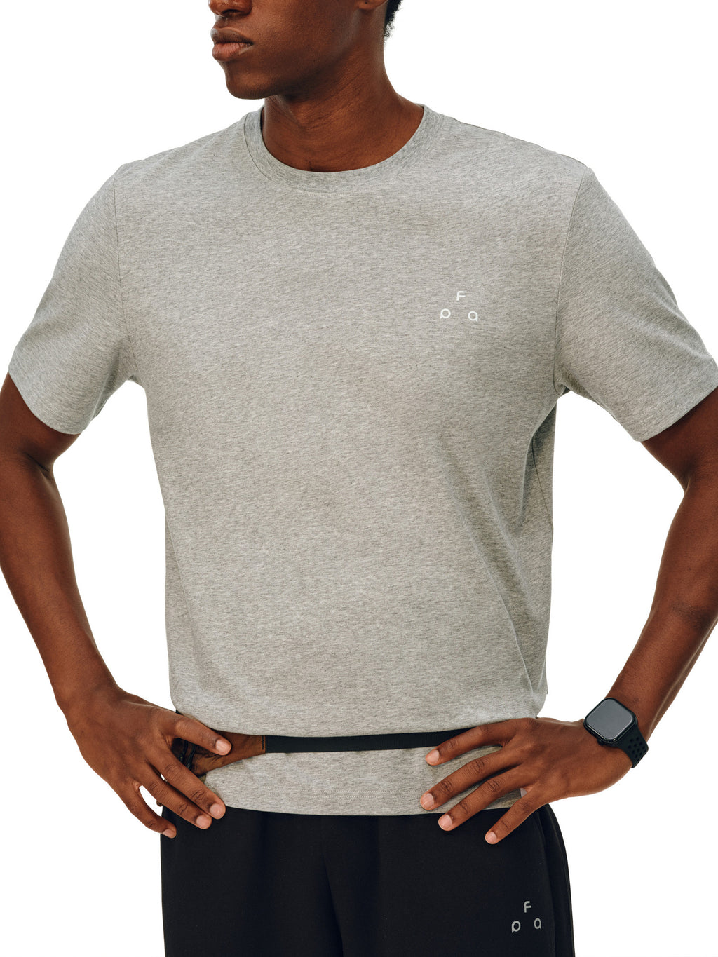 FPA Small Triangle Logo COOLMAX Short Sleeve Summer Casual Premium Basic Logo Couple Round Neck T-Shirt