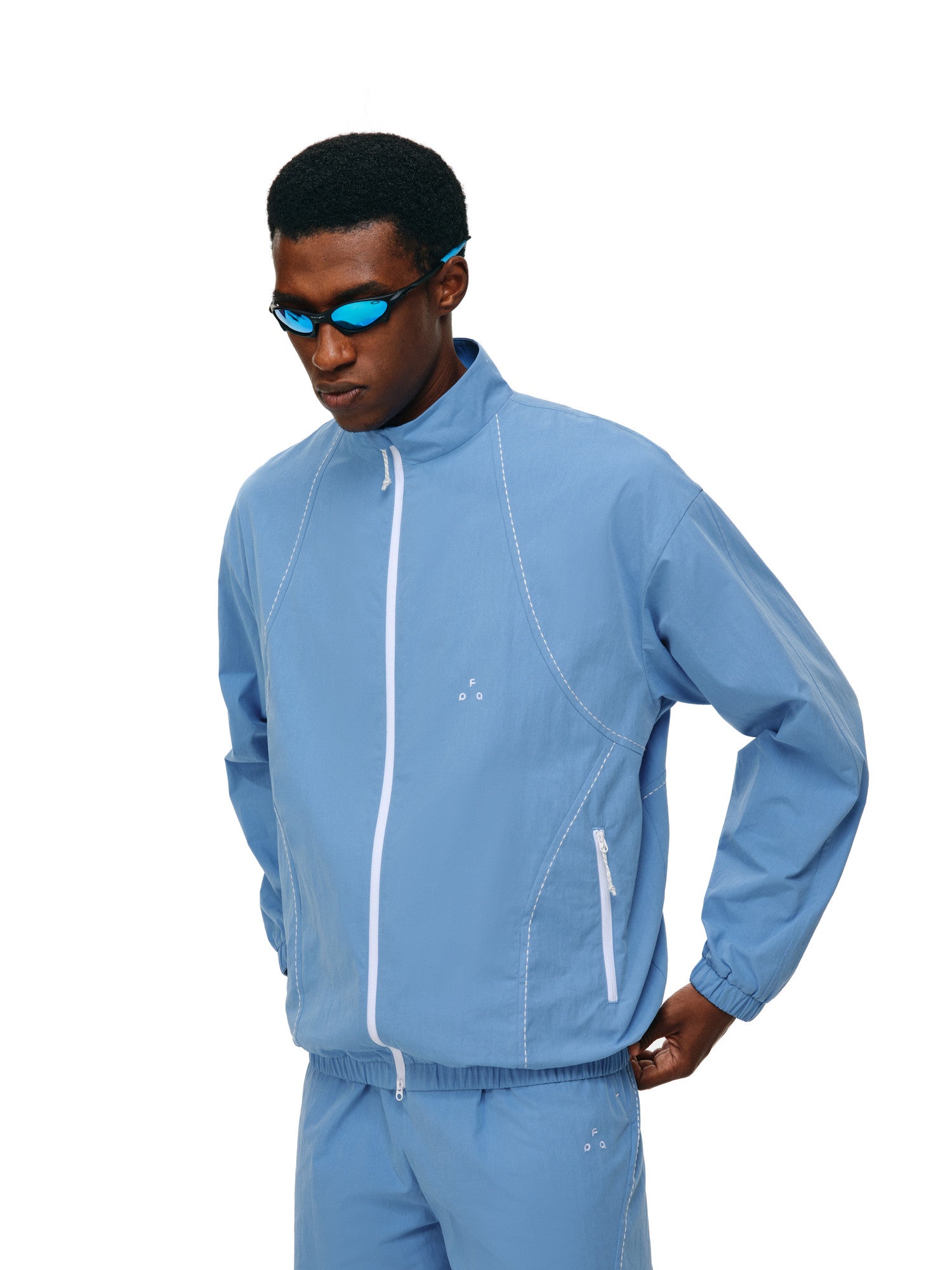 FPA Rice Grain Embroidery Casual Jacket 2026 New Style Pocket Zipper Contrast Color Couple Autumn Sports Stand Collar Coat