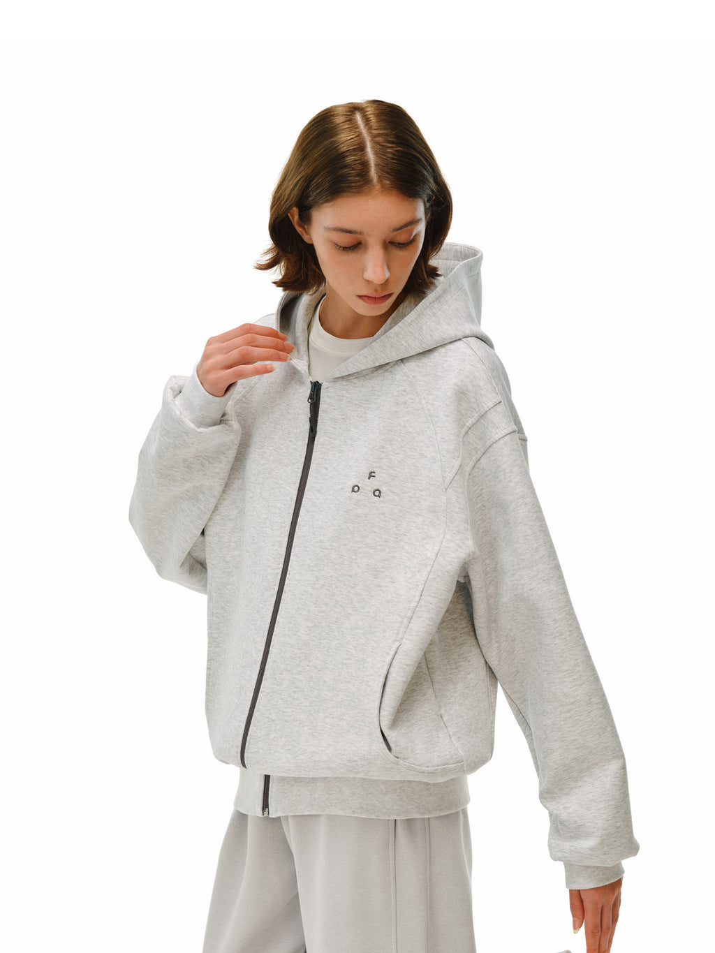 FPA Structural Line Hooded Sweatshirt - Basic Logo Casual Unisex Loose Spring Heavyweight Hoodie for Men