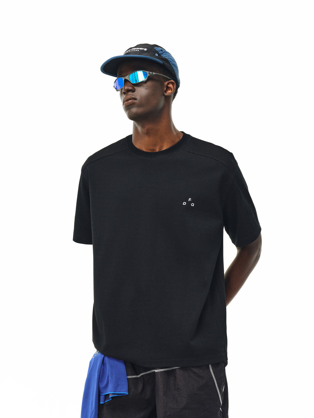 FPA Quick-Dry Antibacterial Anti-Mite Short Sleeve T-Shirt, Chinese Street Style, Black and White Couple Round Neck Minimalist Casual Tee