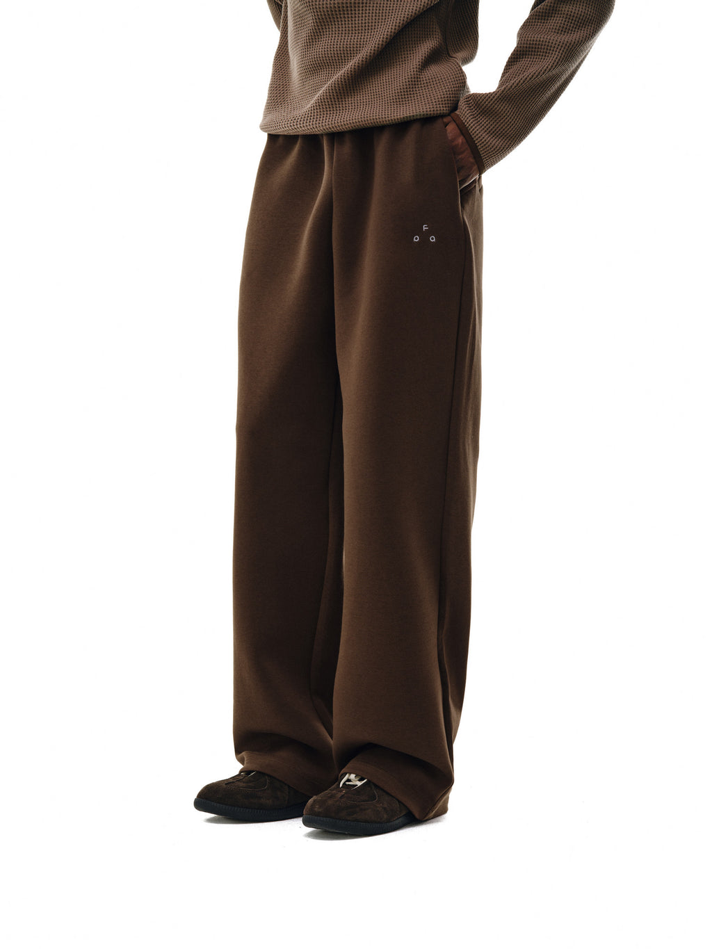 FPA Double-Sided Air Cotton Knit Wide-Leg Pants for Men, Spring/Fall Loose Straight-Leg Casual Sports Sweatpants