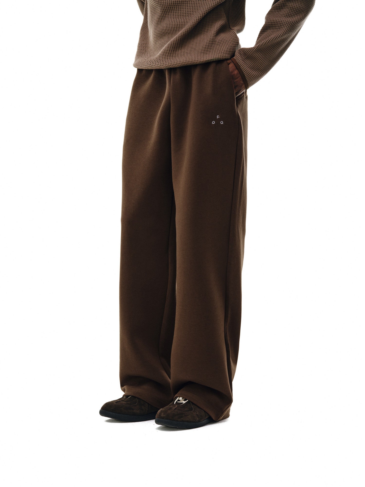 FPA Double-Sided Air Cotton Knit Wide-Leg Pants for Men, Spring/Fall Loose Straight-Leg Casual Sports Sweatpants
