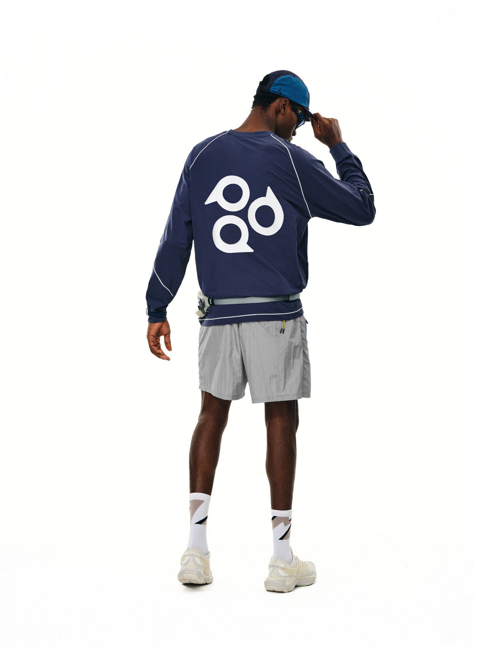 FPA Hasu Line Circle Contrast Long-Sleeve T-Shirt - Chinese Streetwear Trend, Loose Fit, Round Neck, Heavyweight Autumn Top