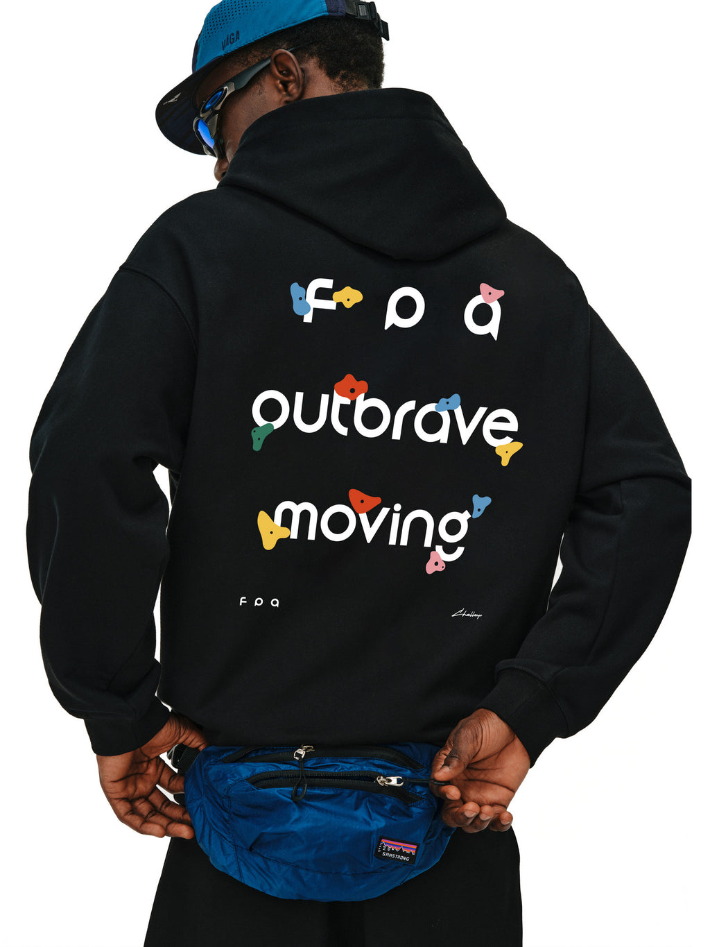 FPA Warm Fleece Hooded Sweatshirt for Couples – Streetwear Pullover with Printed Design, Autumn/Winter, Black & Heather Gray