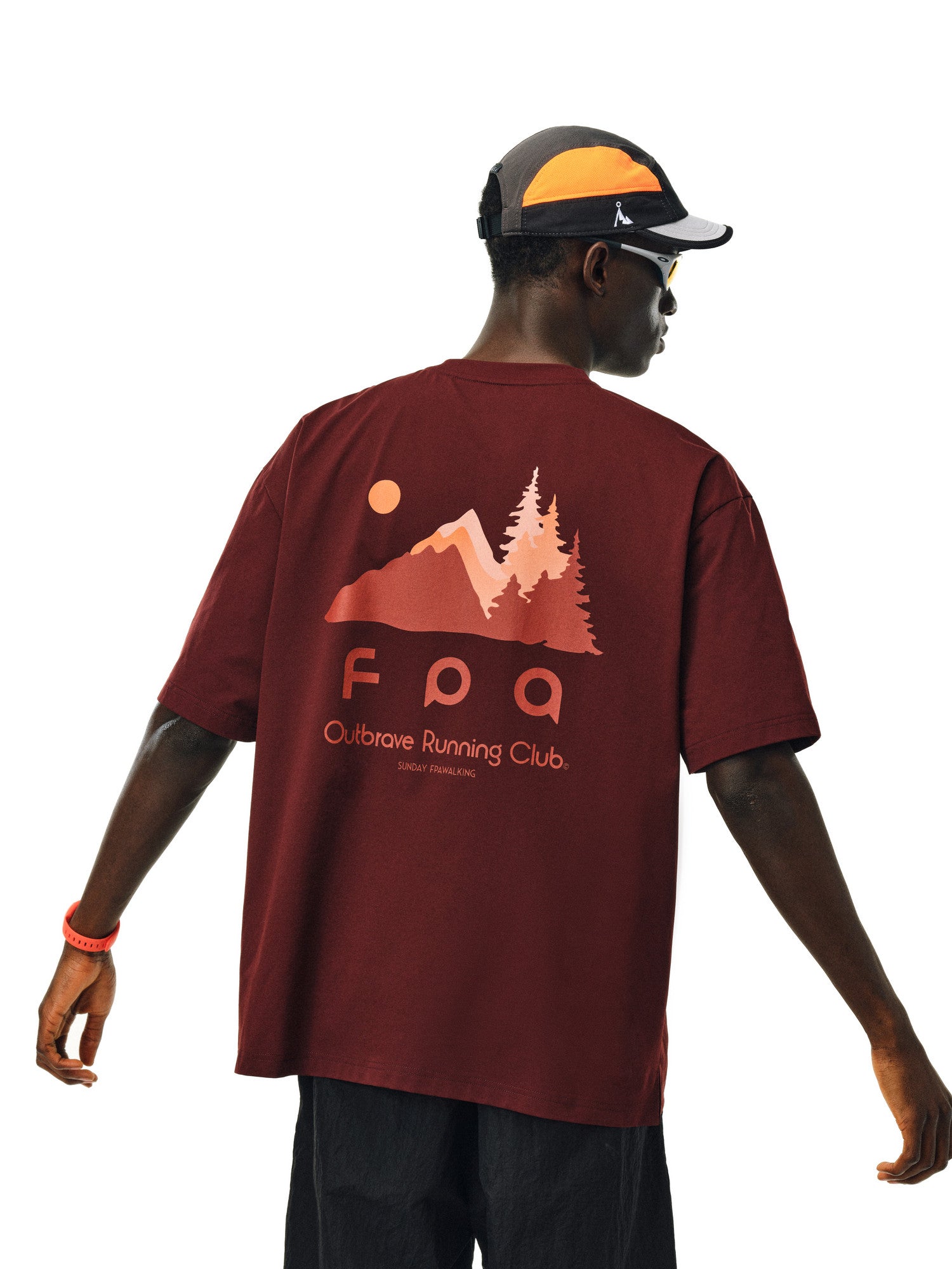 FPA Moisture-Wicking Antibacterial Cool-Touch Printed Outdoor Sports Casual T-Shirt, Chinese Trendy Round Neck Couple Short Sleeve
