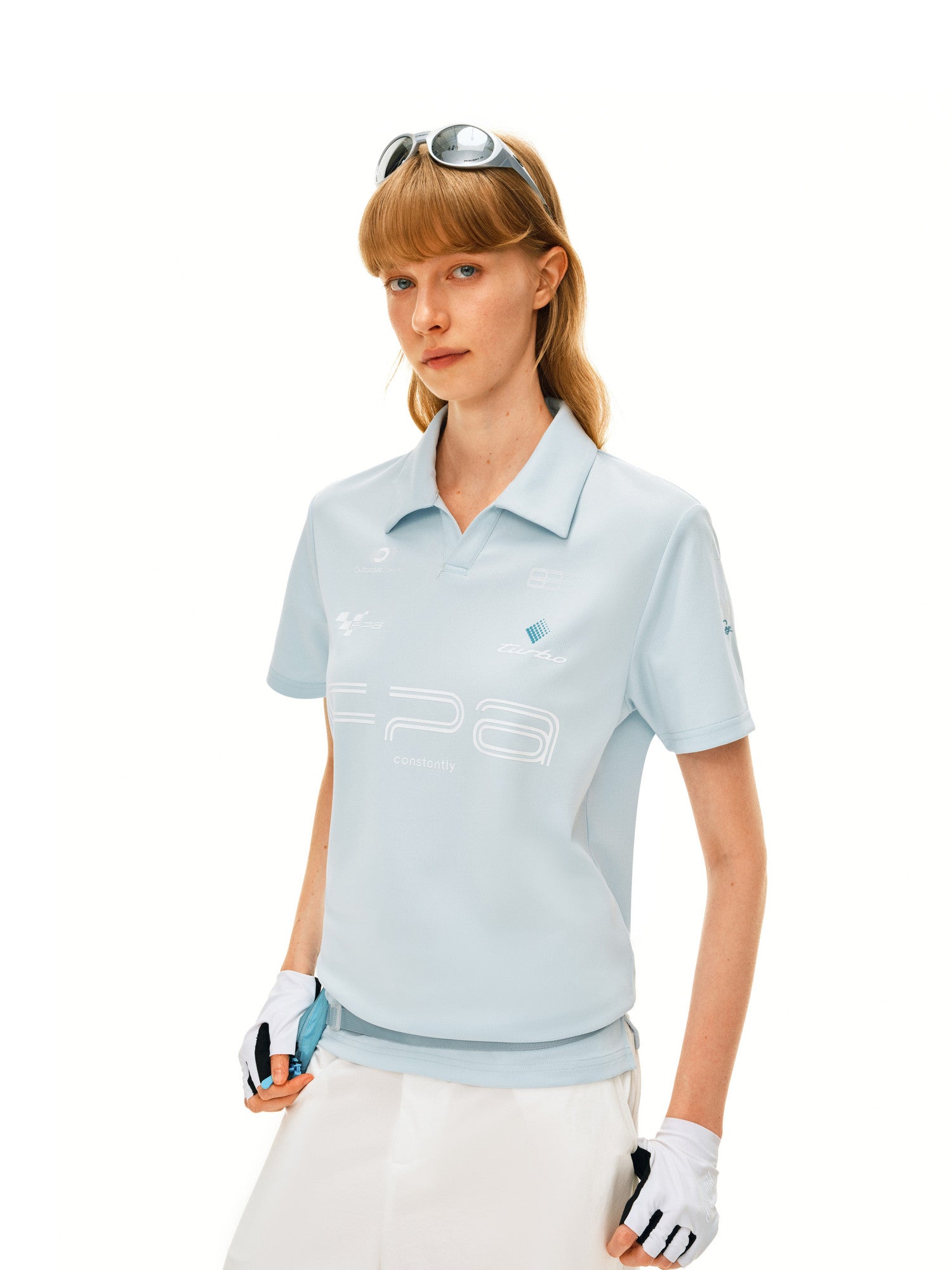 FPA Racing Sport Pattern Printed Short Sleeve Polo Shirt Summer V-Neck Quick-Dry Couple Casual Lapel T-Shirt for Men