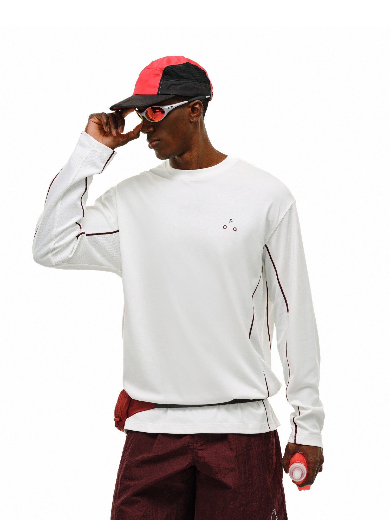 FPA Cool-Touch Quick-Dry Long-Sleeve Sports Shirt - Chinese Streetwear Contrast Stitching Couple Outdoor Spring T-Shirt for Men